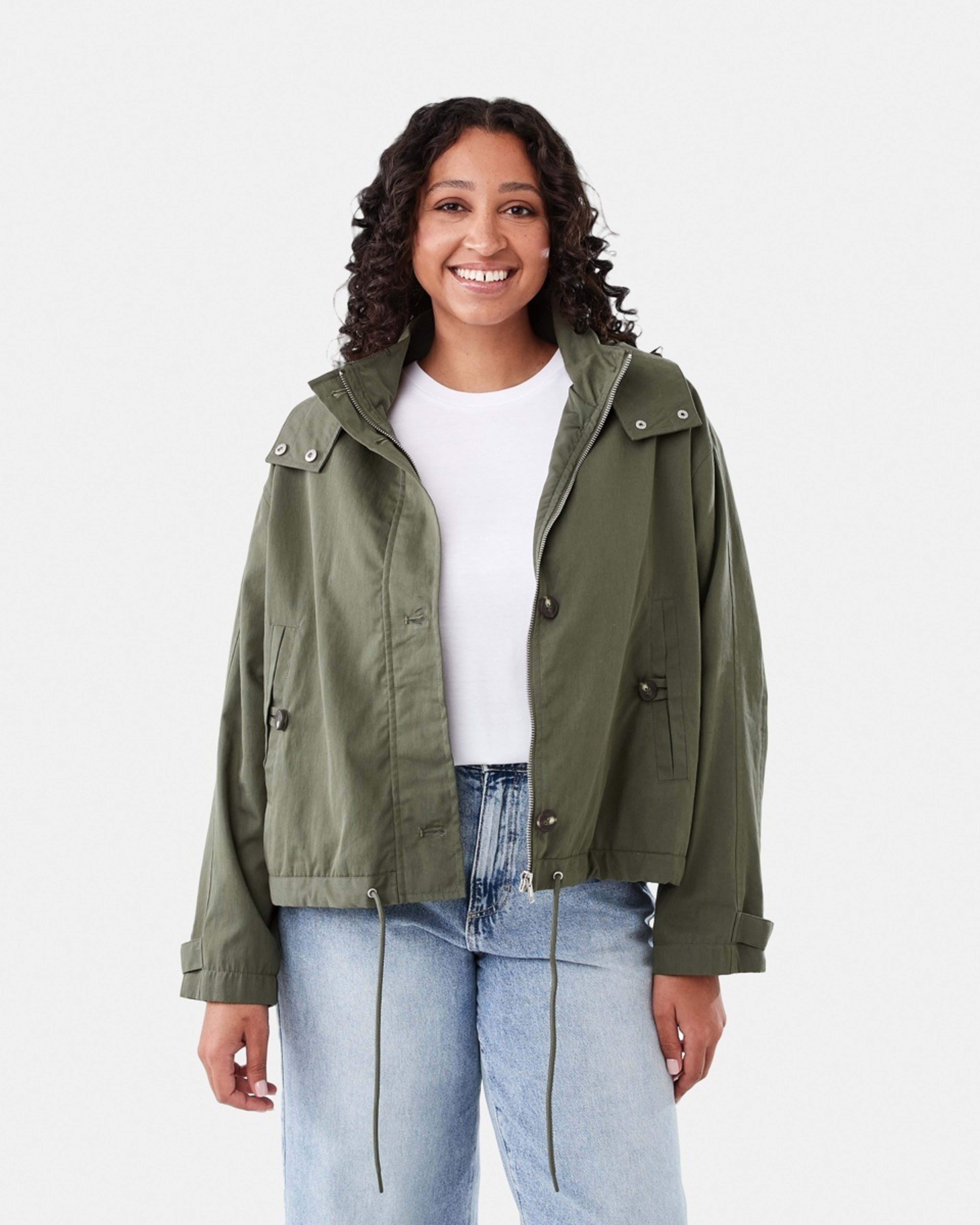 1 Utility Hooded Jacket Grn Olive, 1 of 7
