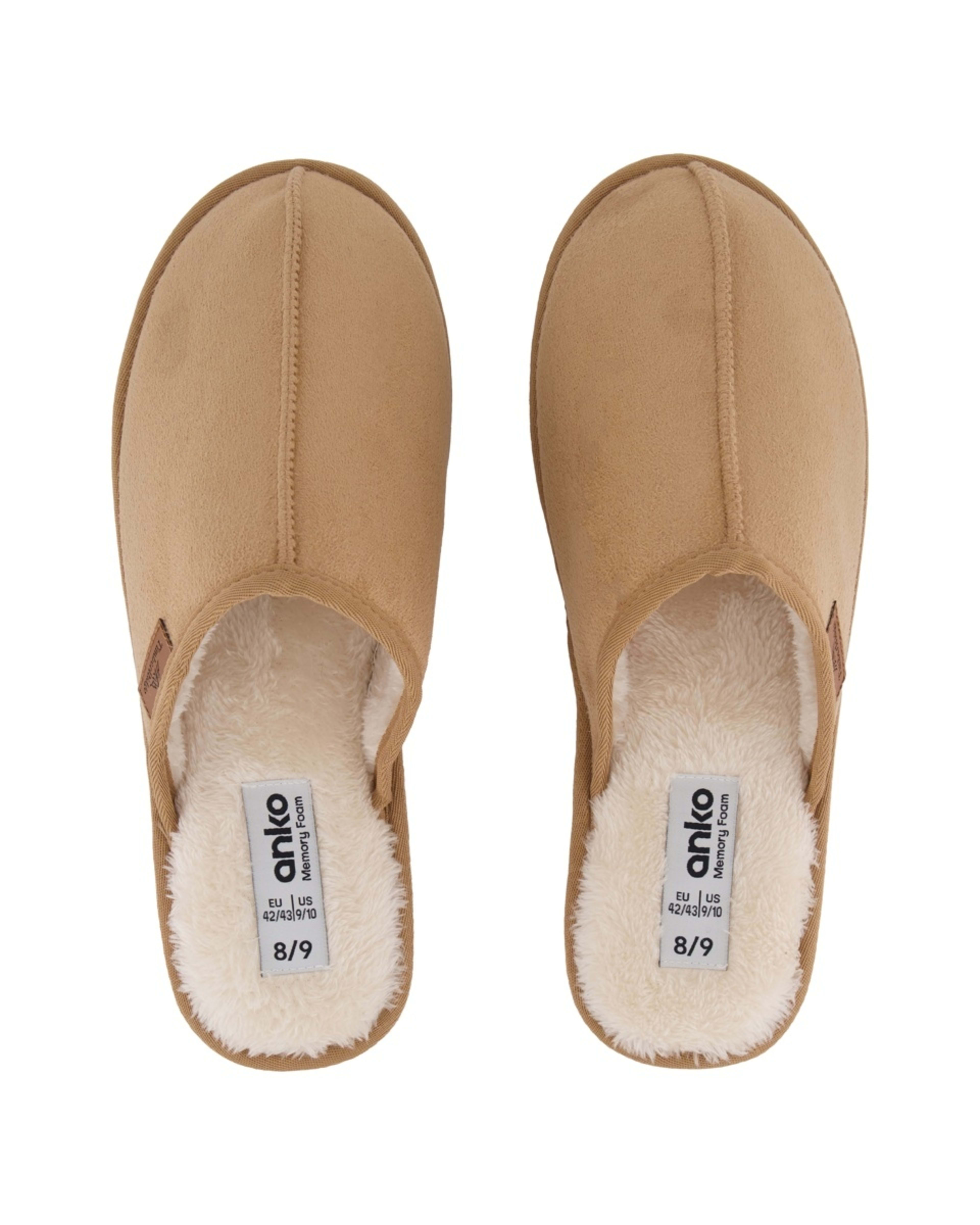 2 Hardsole Slipper Scuffs Beige, 2 of 3