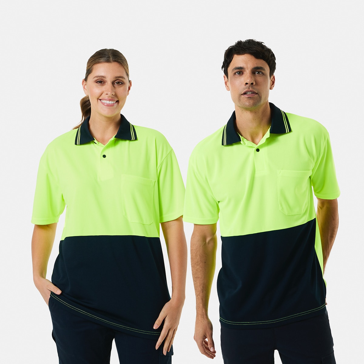 Workwear Short Sleeve Fluorescent Polo Shirt Kmart