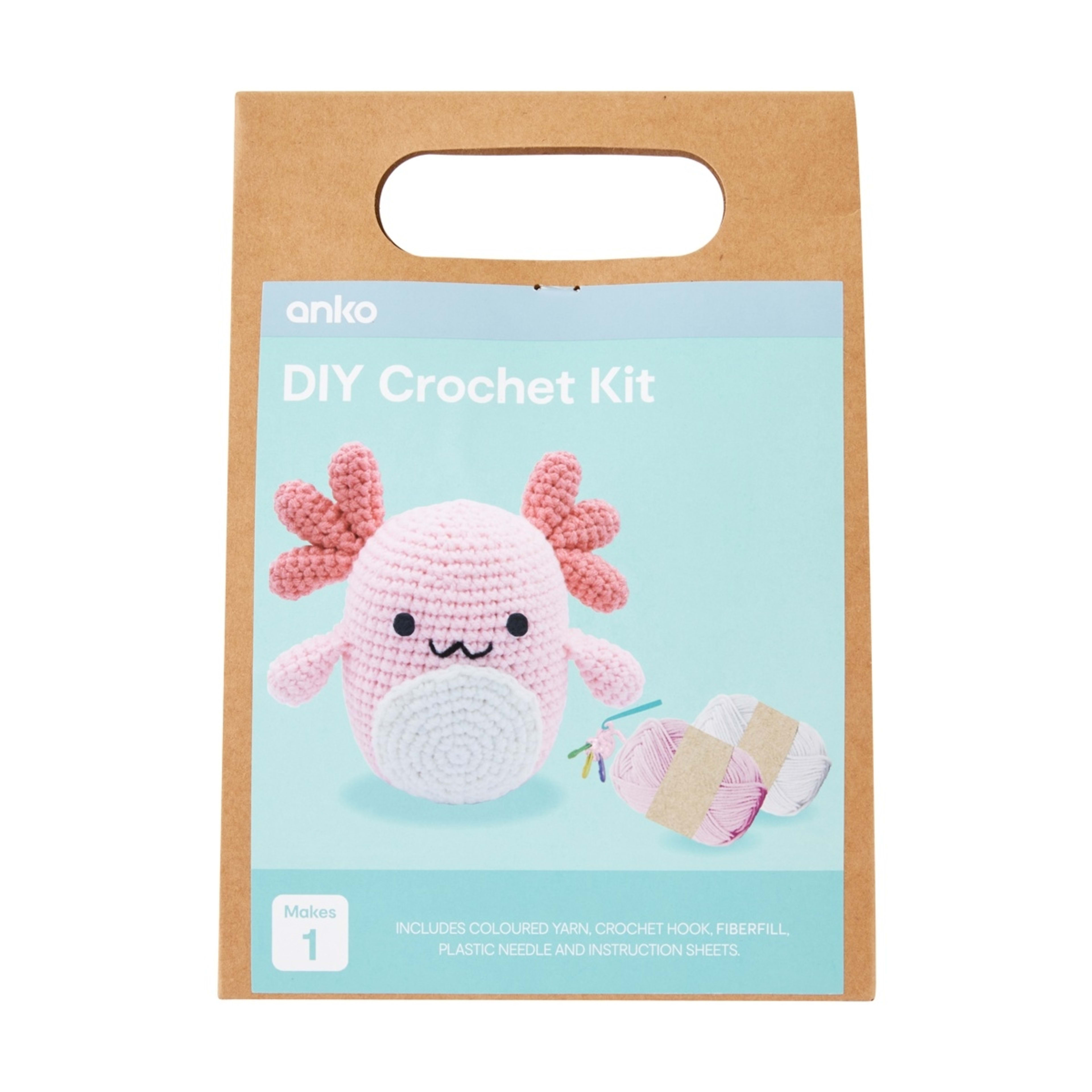 1 DIY Crochet Kit - Axolotl, 1 of 3