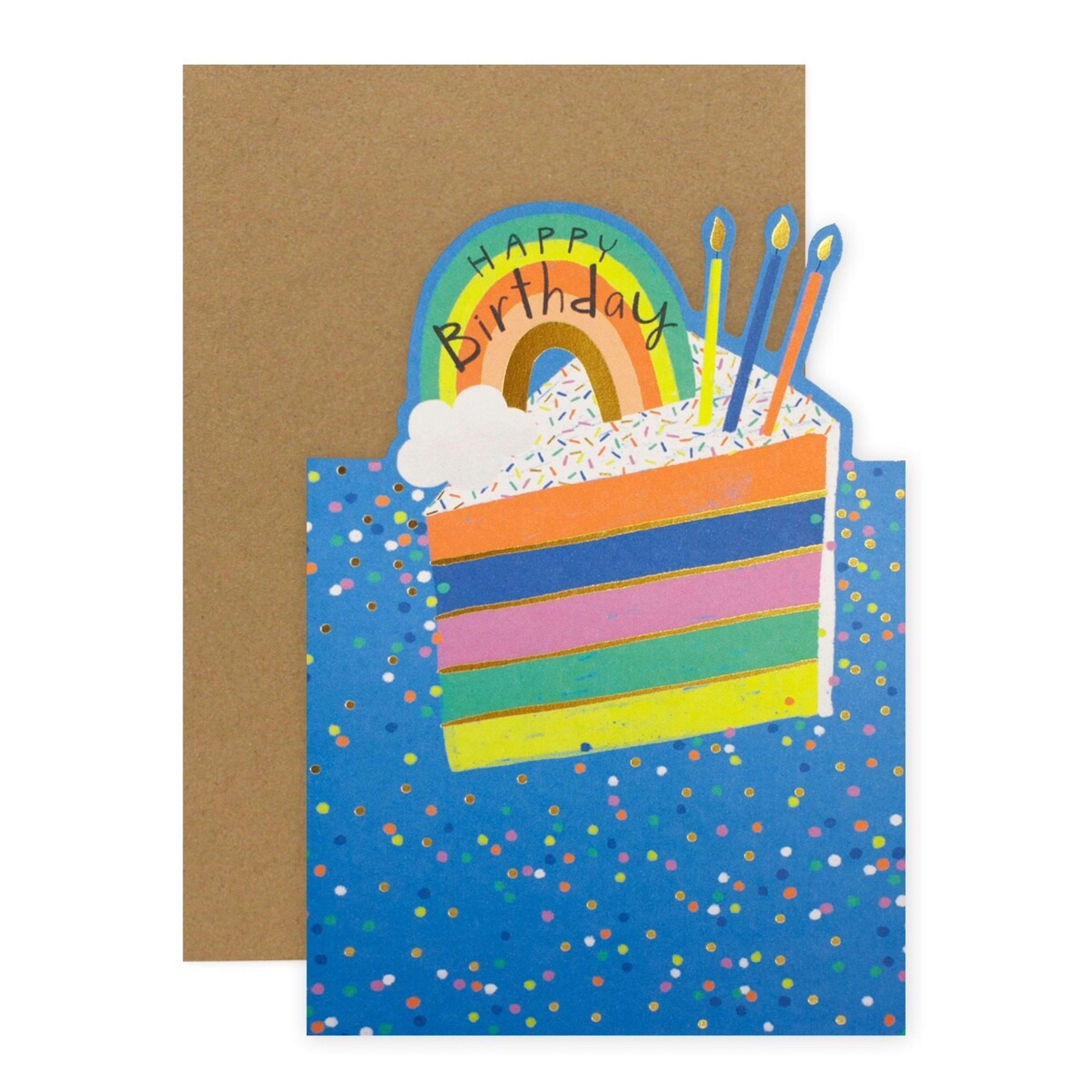 1 Connections from Hallmark Birthday Card - Rainbow Cake