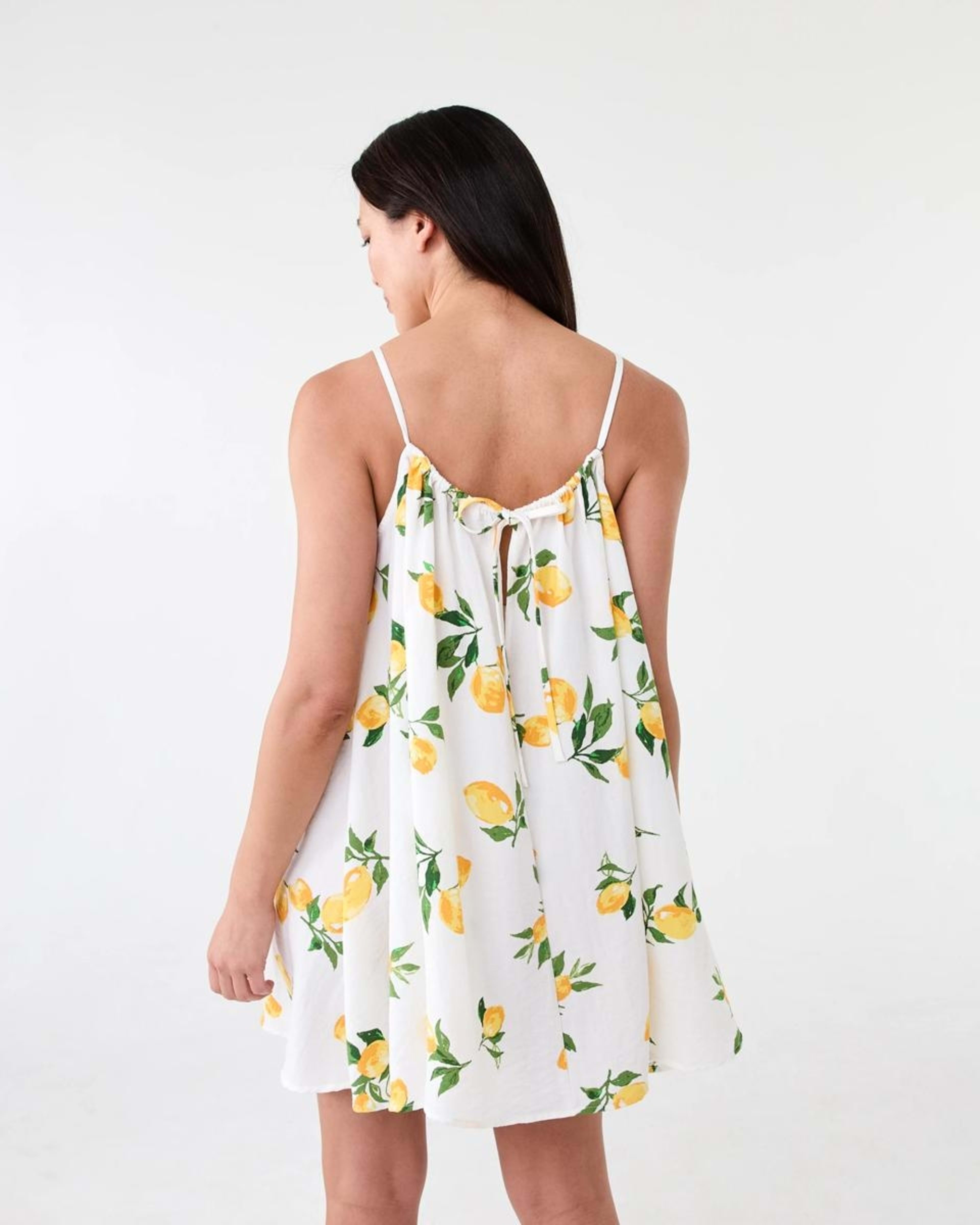 3 Sleeveless Textured Mini Dress Lemons, 3 of 7