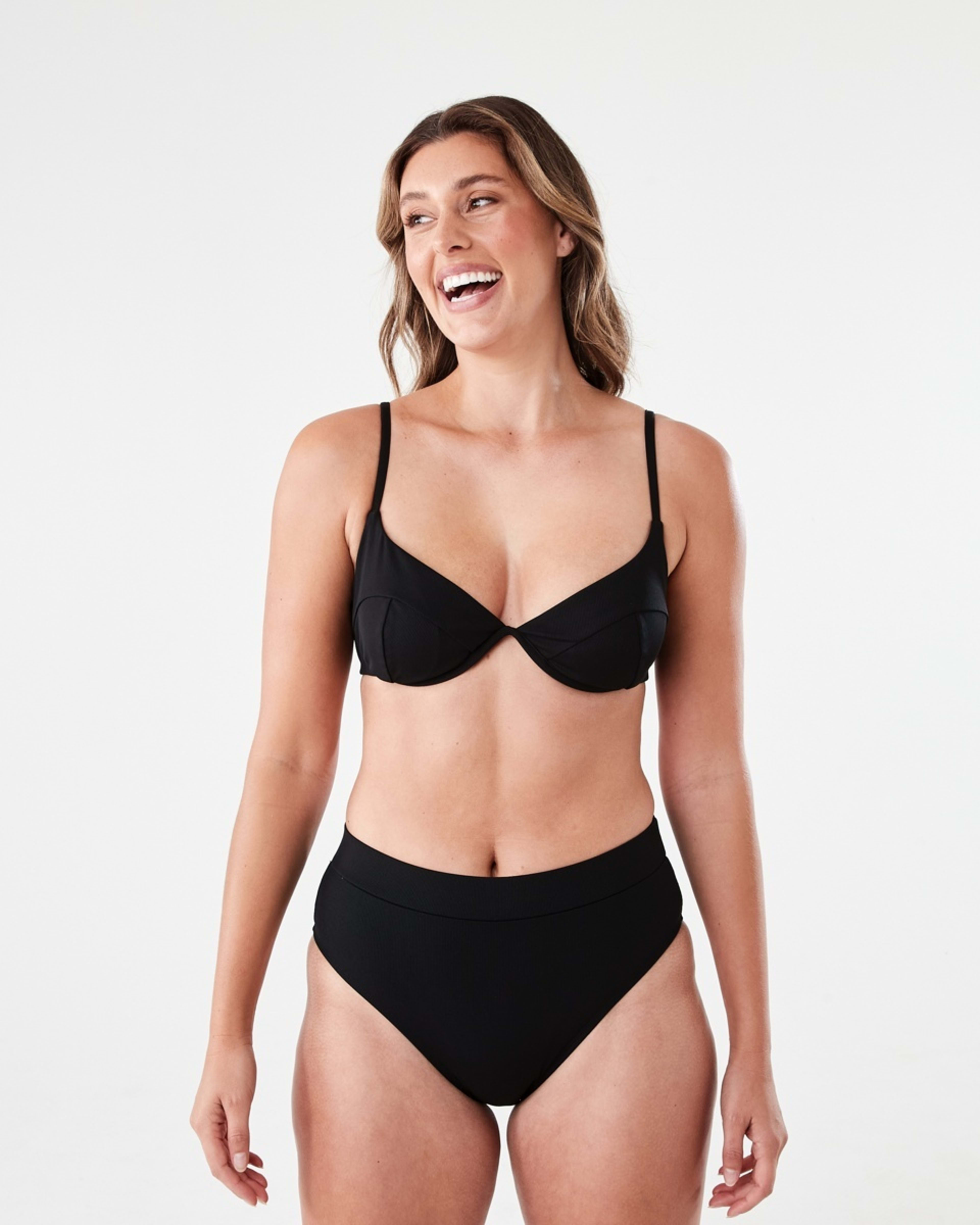 7 Underwire Balconette Ribbed Bra BLACK, 7 of 7