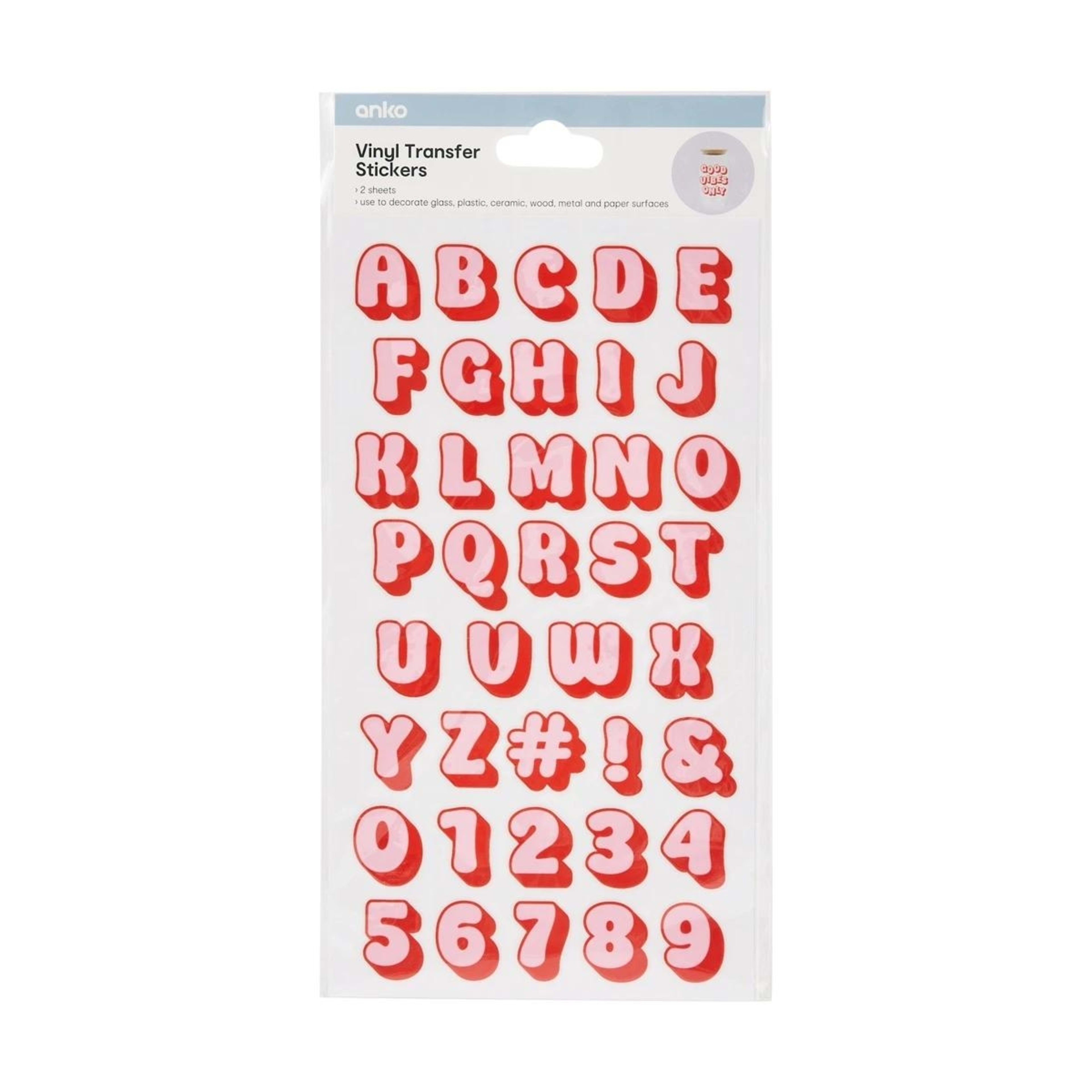 1 Vinyl Transfer Stickers - Alphabet
