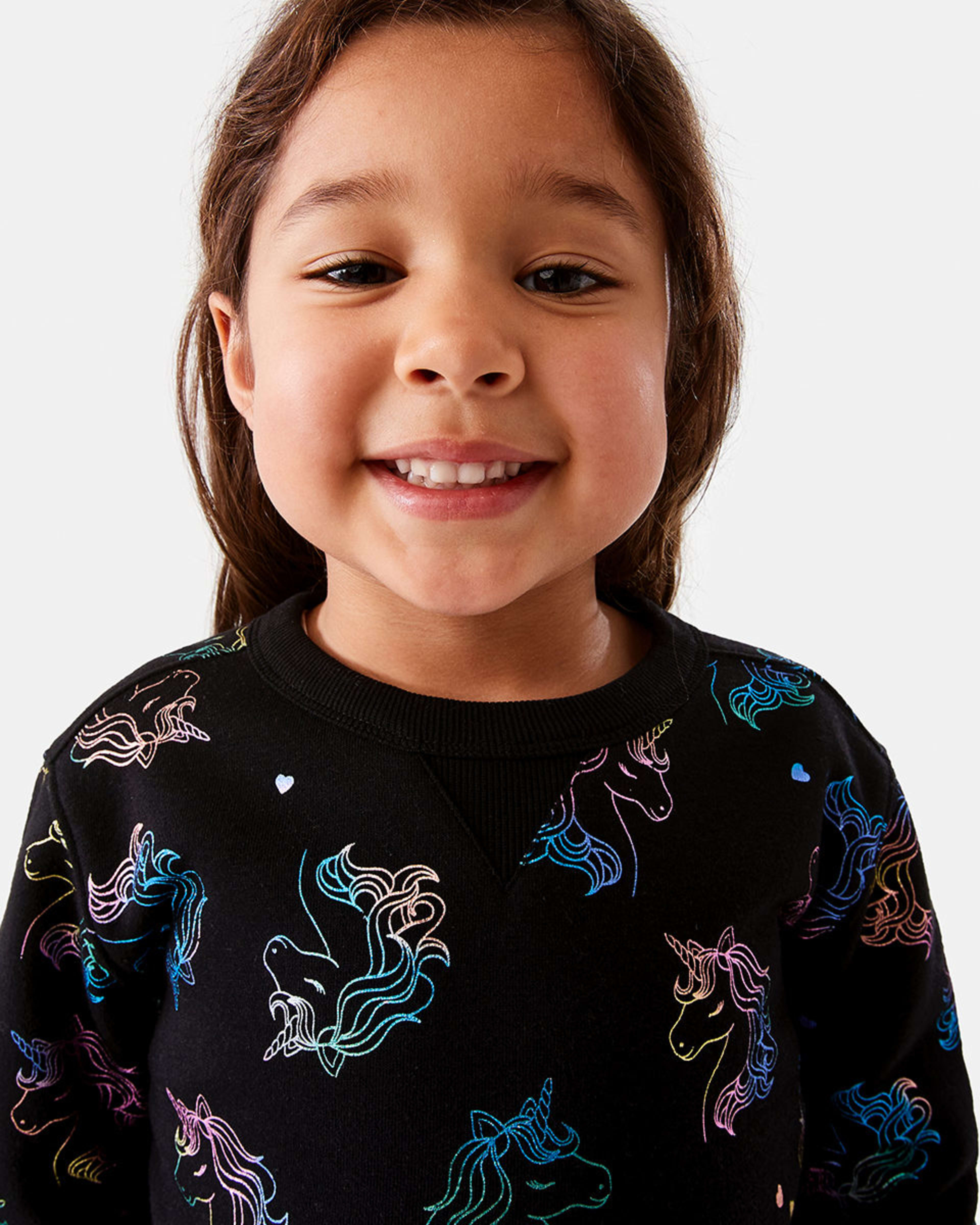3 All Over Print Crew Neck Sweatshirt Unicorn, 3 of 9