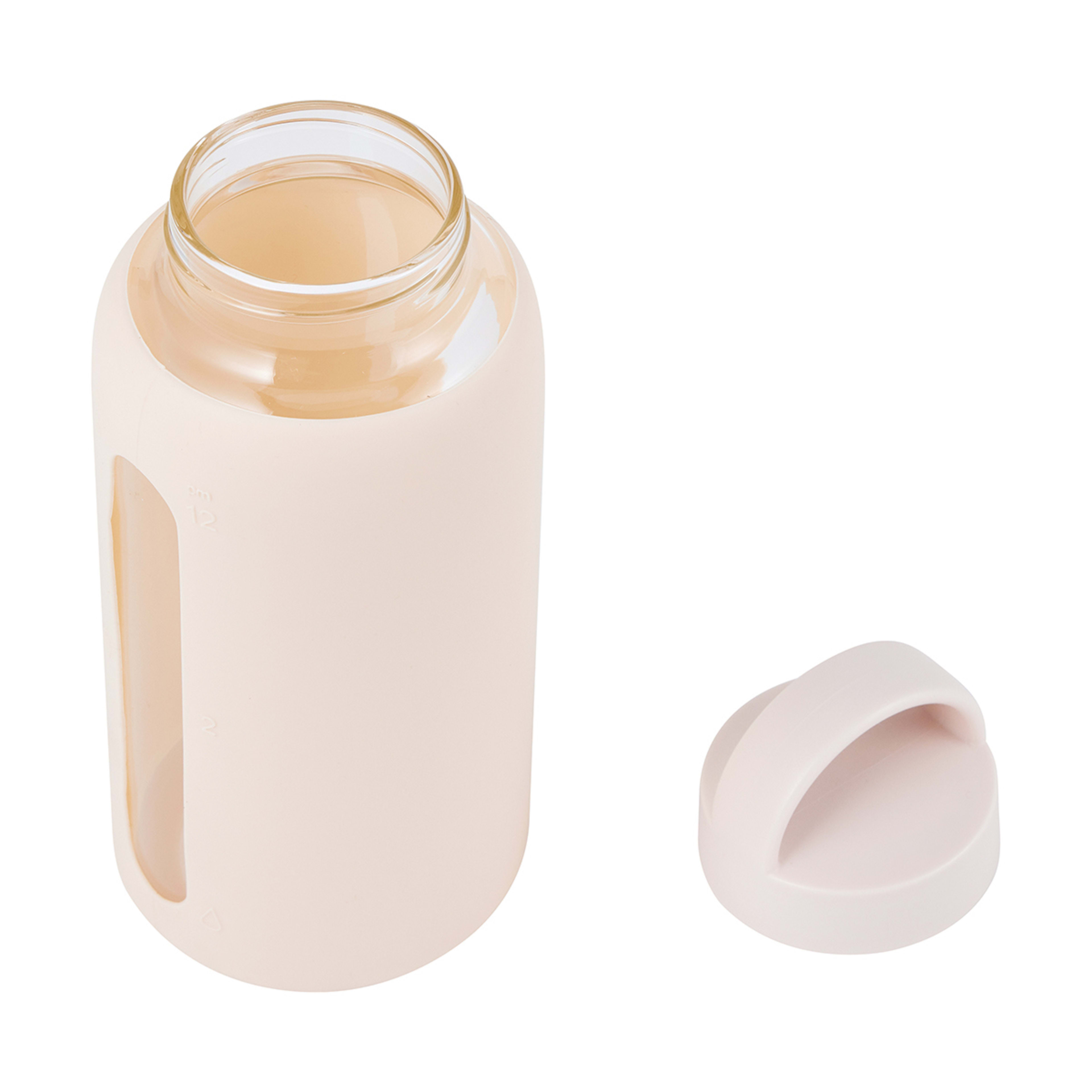 800ml Oatmeal Glass Bottle with Silicone Wrap Kmart