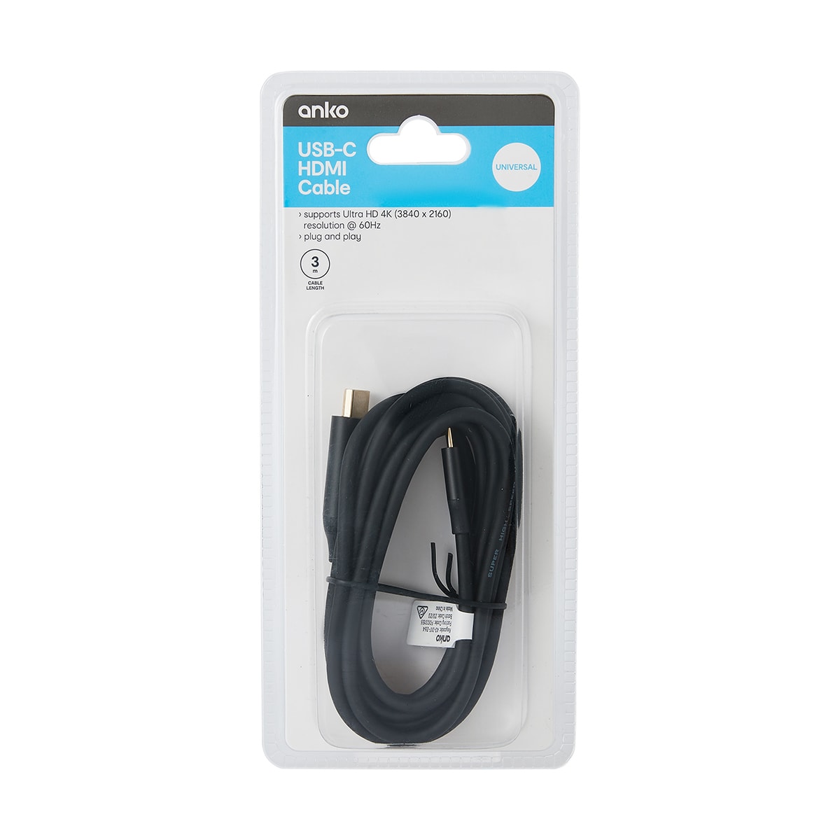 USB Type C To HDMI Cable 3m Kmart NZ usb-type-c-to-hdmi-cable-3m-kmart-nz