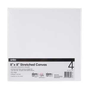 8in. x 8in. Stretch Canvas - 4 Pack - Kmart