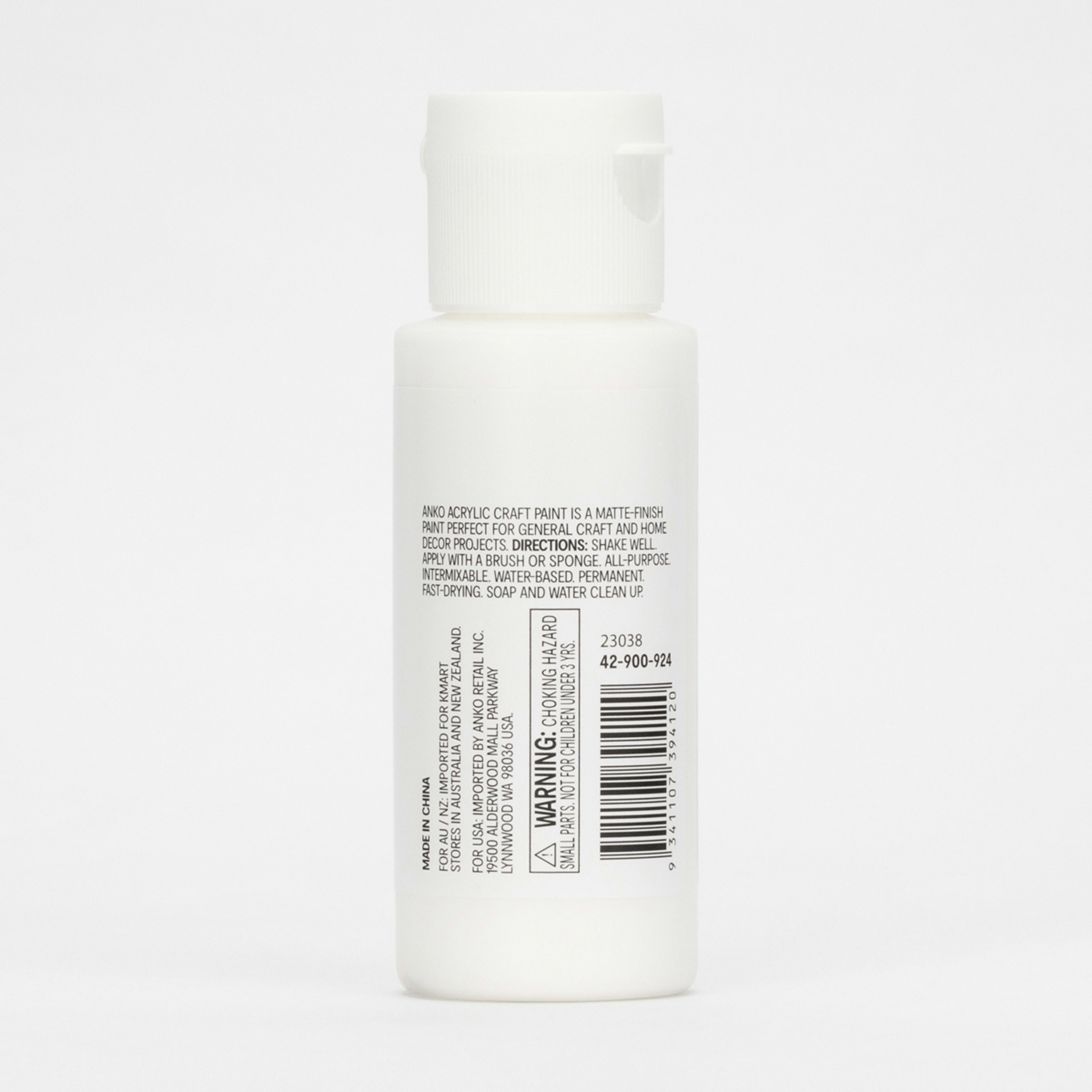 60ml Acrylic Craft Paint White Kmart