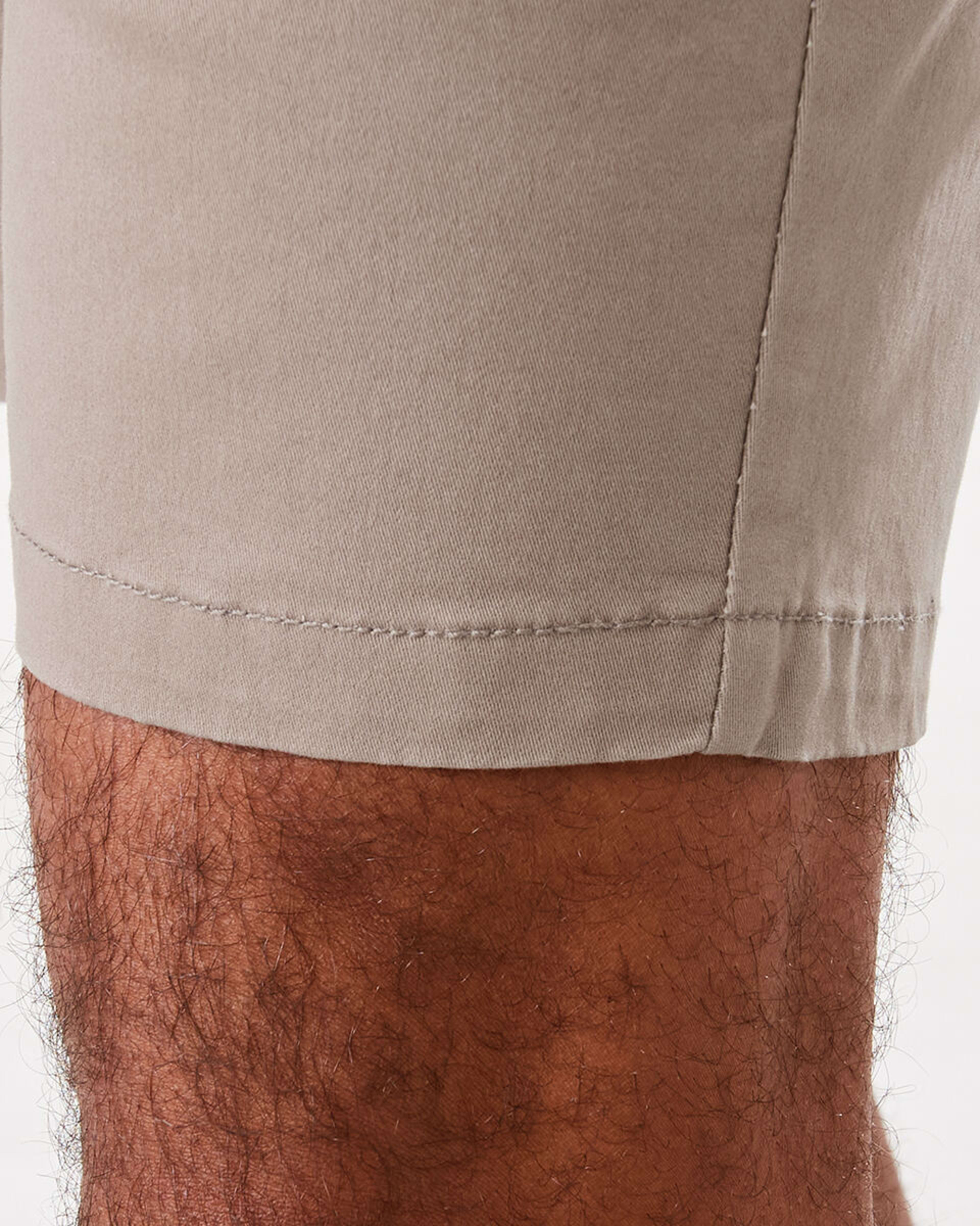 6 Fixed Waist Slim Stretch Chino Shorts Bge Taupe, 6 of 7