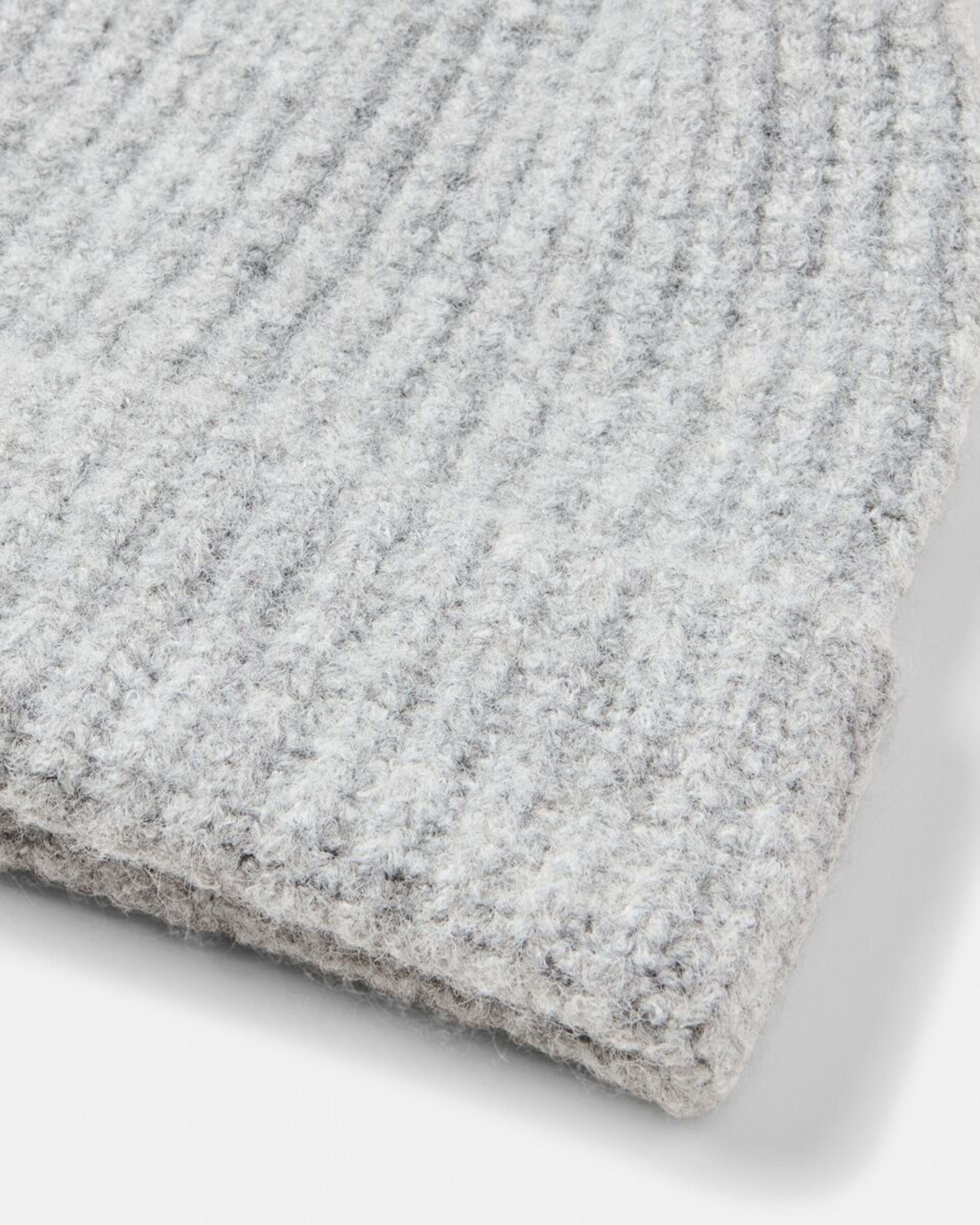 4 Rib Pom Pom Beanie Slvr Marle, 4 of 5