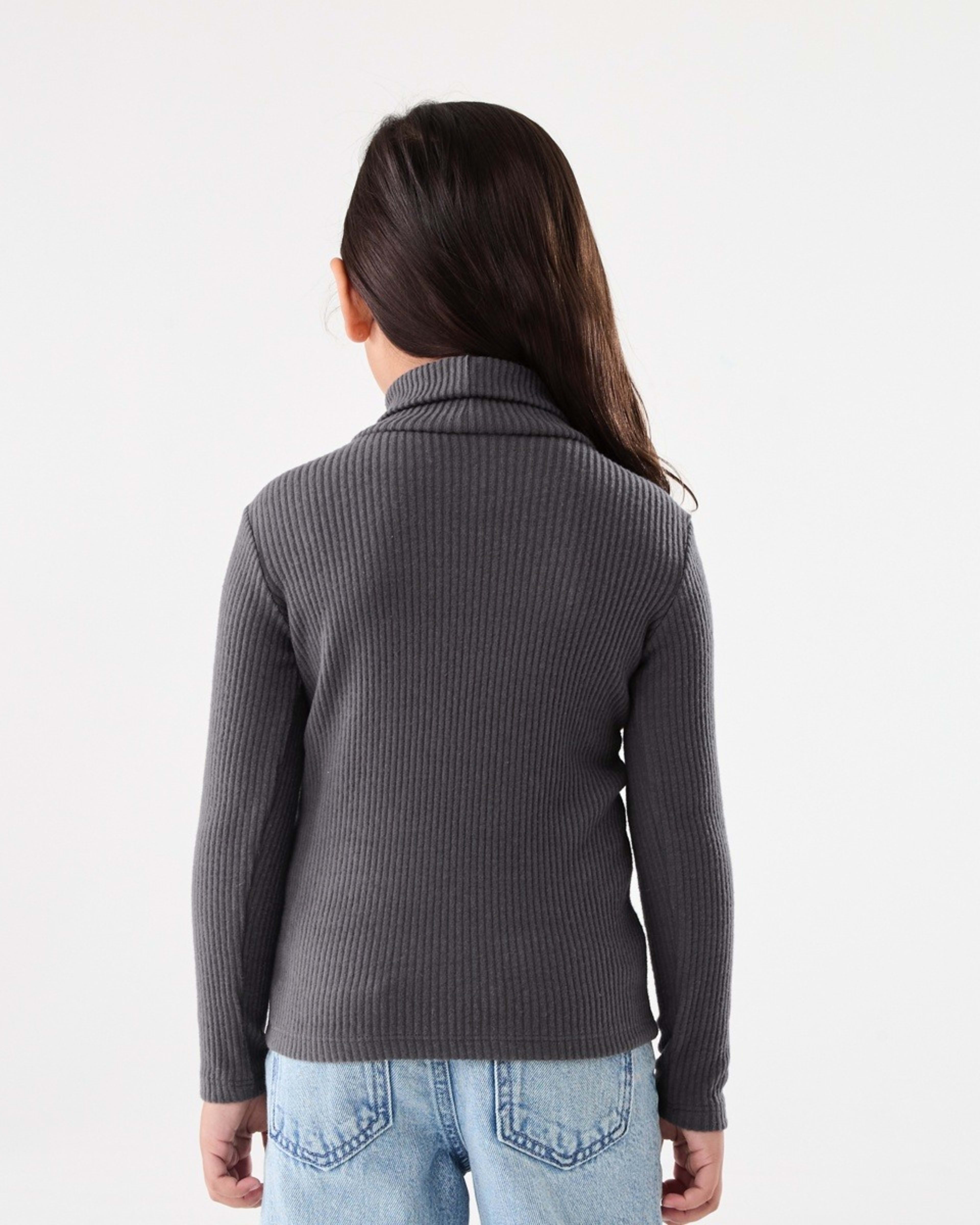2 Long Sleeve Skivvy Top Nine Grey, 2 of 6