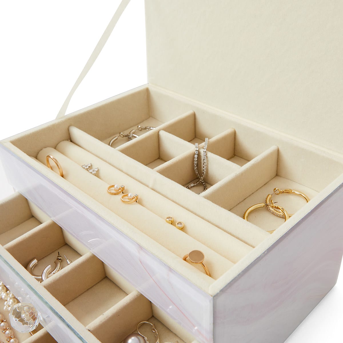 Marble Look Jewellery Box Kmart