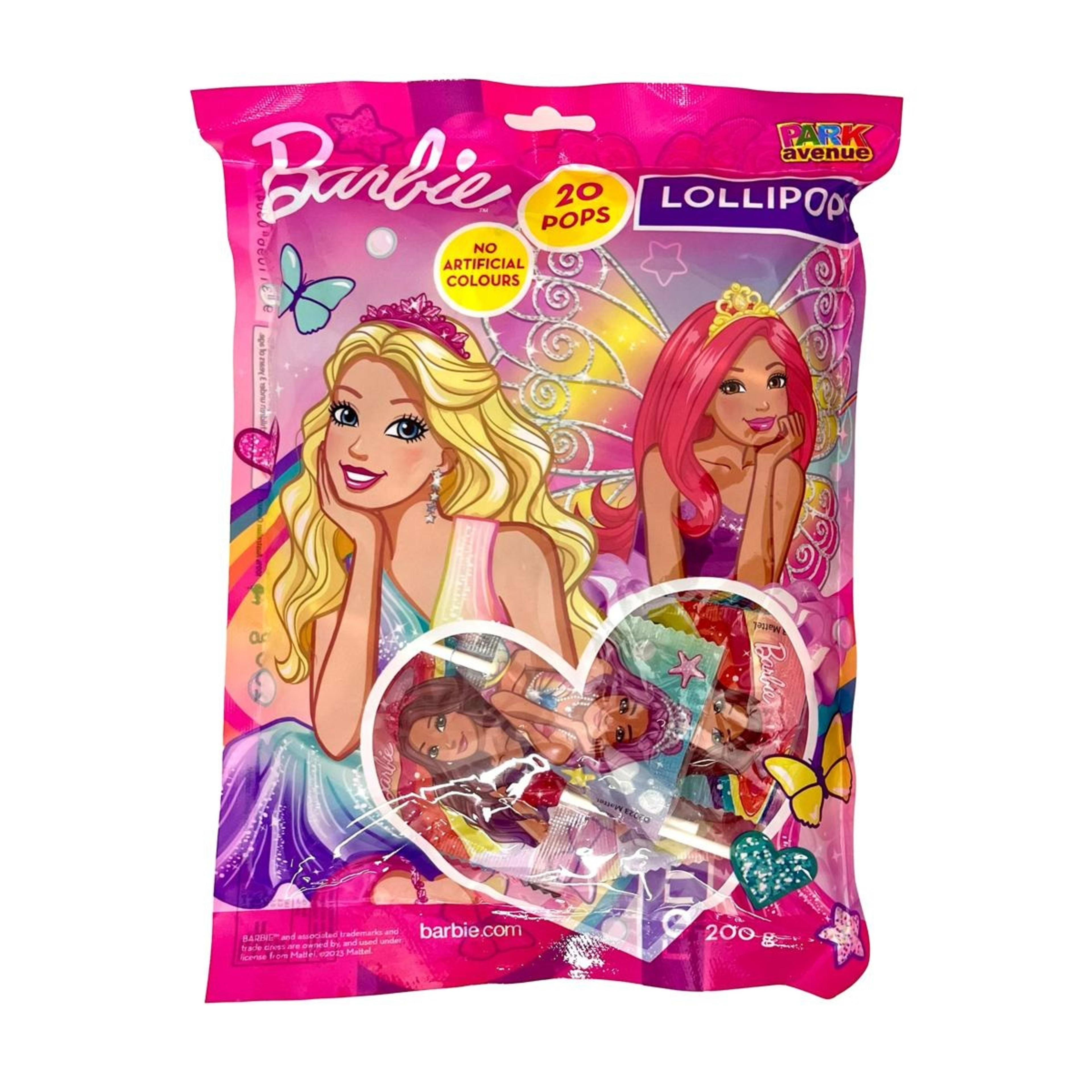 1 20 Pack Park Avenue Barbie Dreamtopia Lollipops 200g