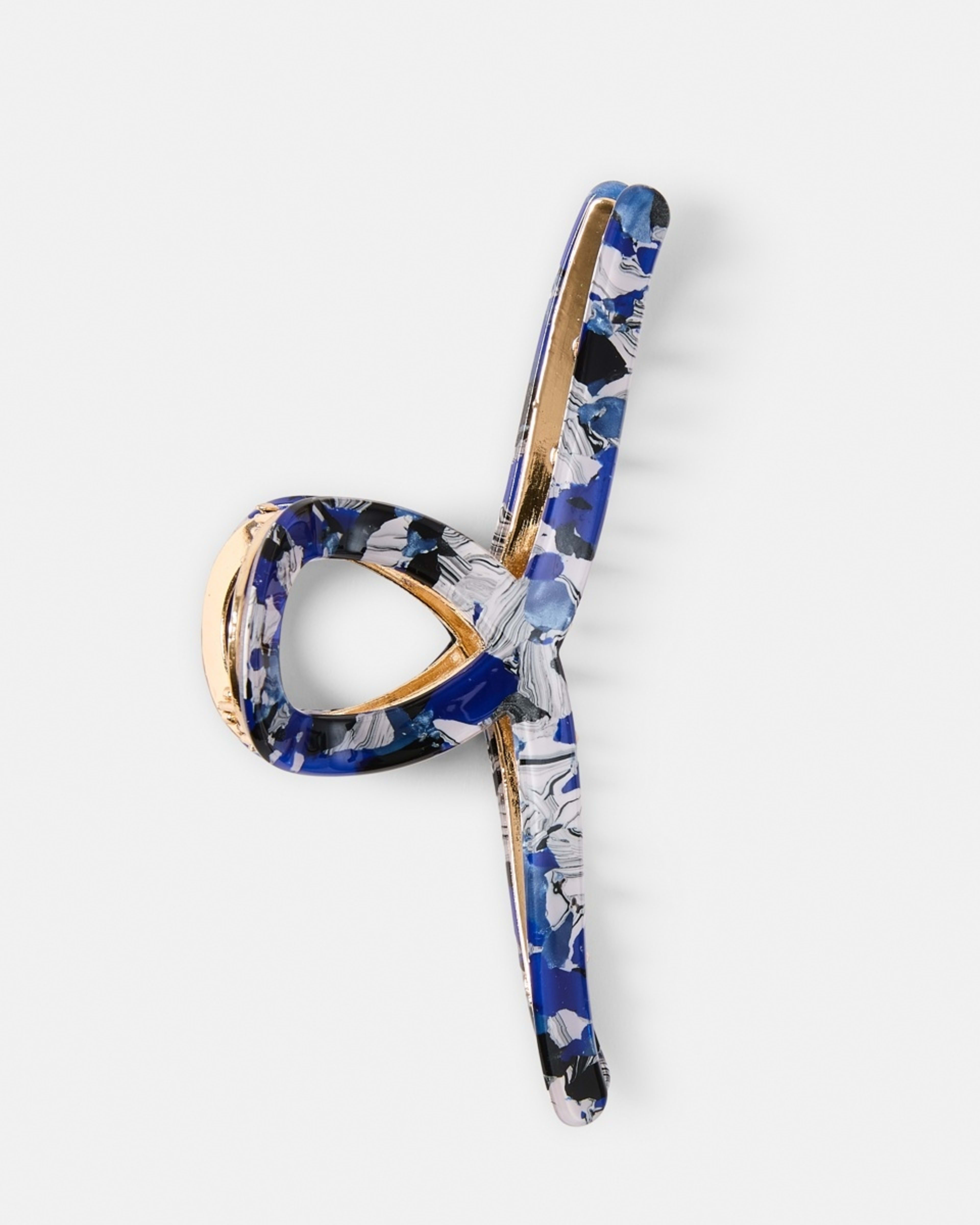 2 Blue Rectangle Claw Hair Clip Blue, 2 of 4