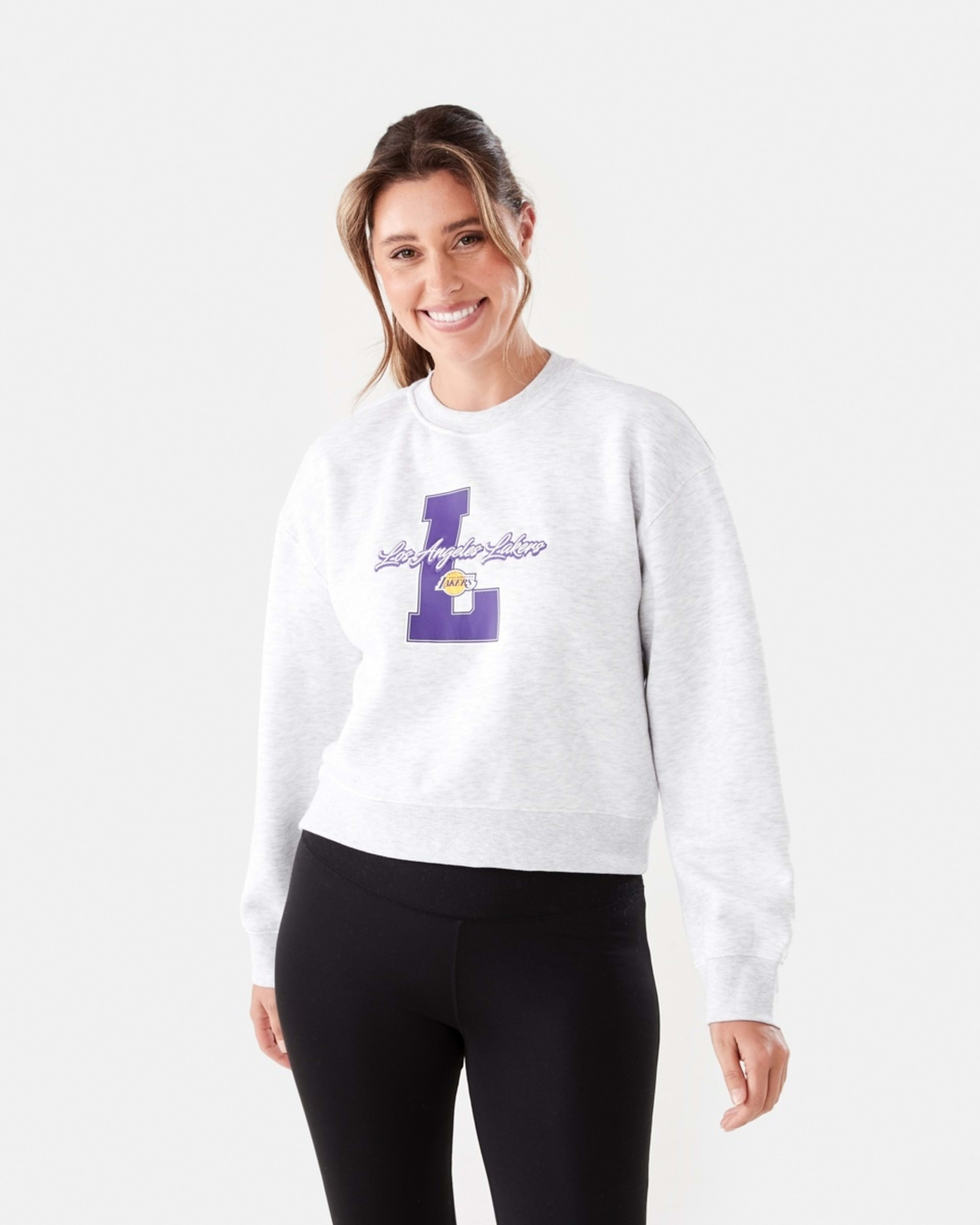 1 Official NBA Adult Lounge Crew Neck Pullover Lkrs 7c3y, 1 of 5