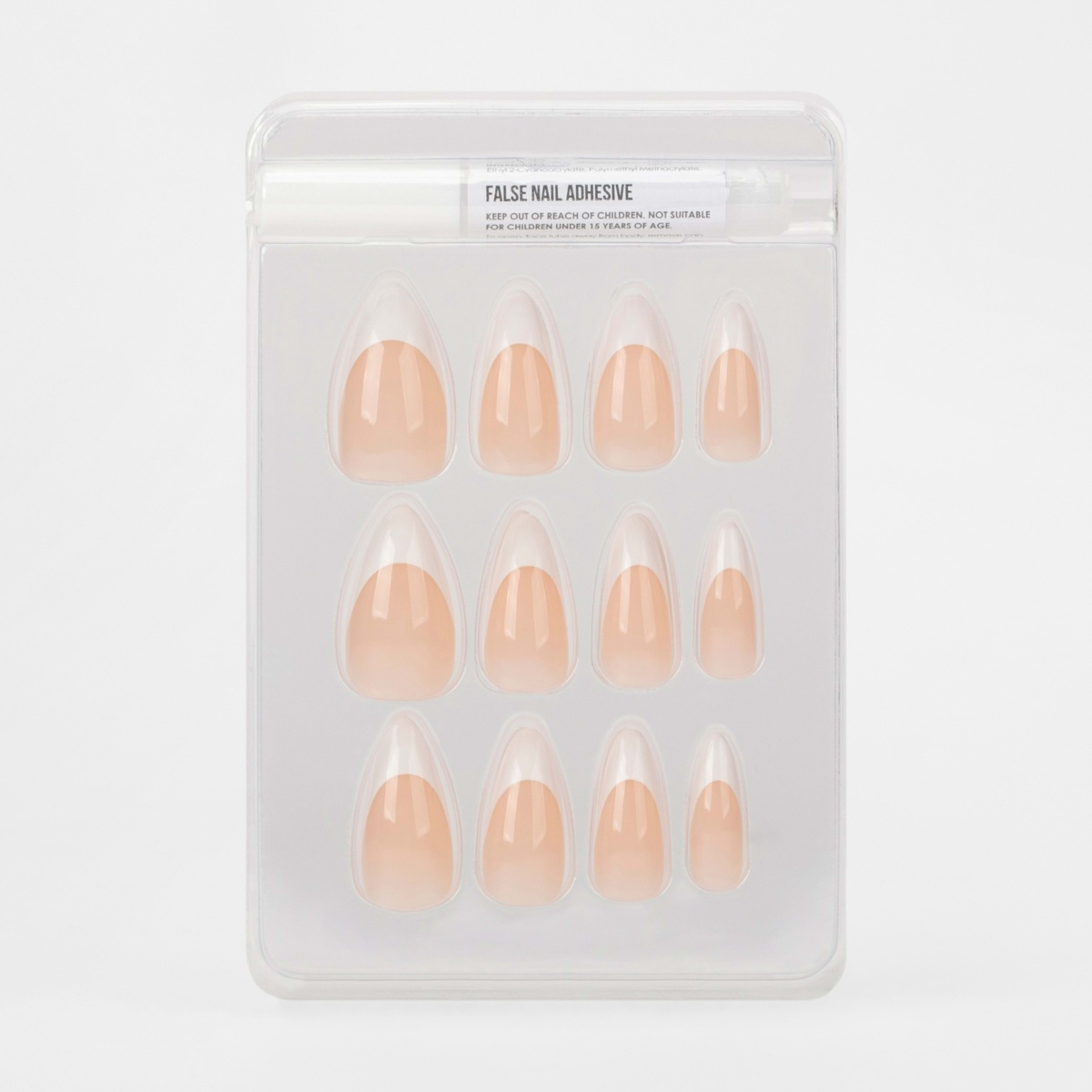 OXX Cosmetics 24 Pack False Nails with Adhesive - Stiletto Shape ...