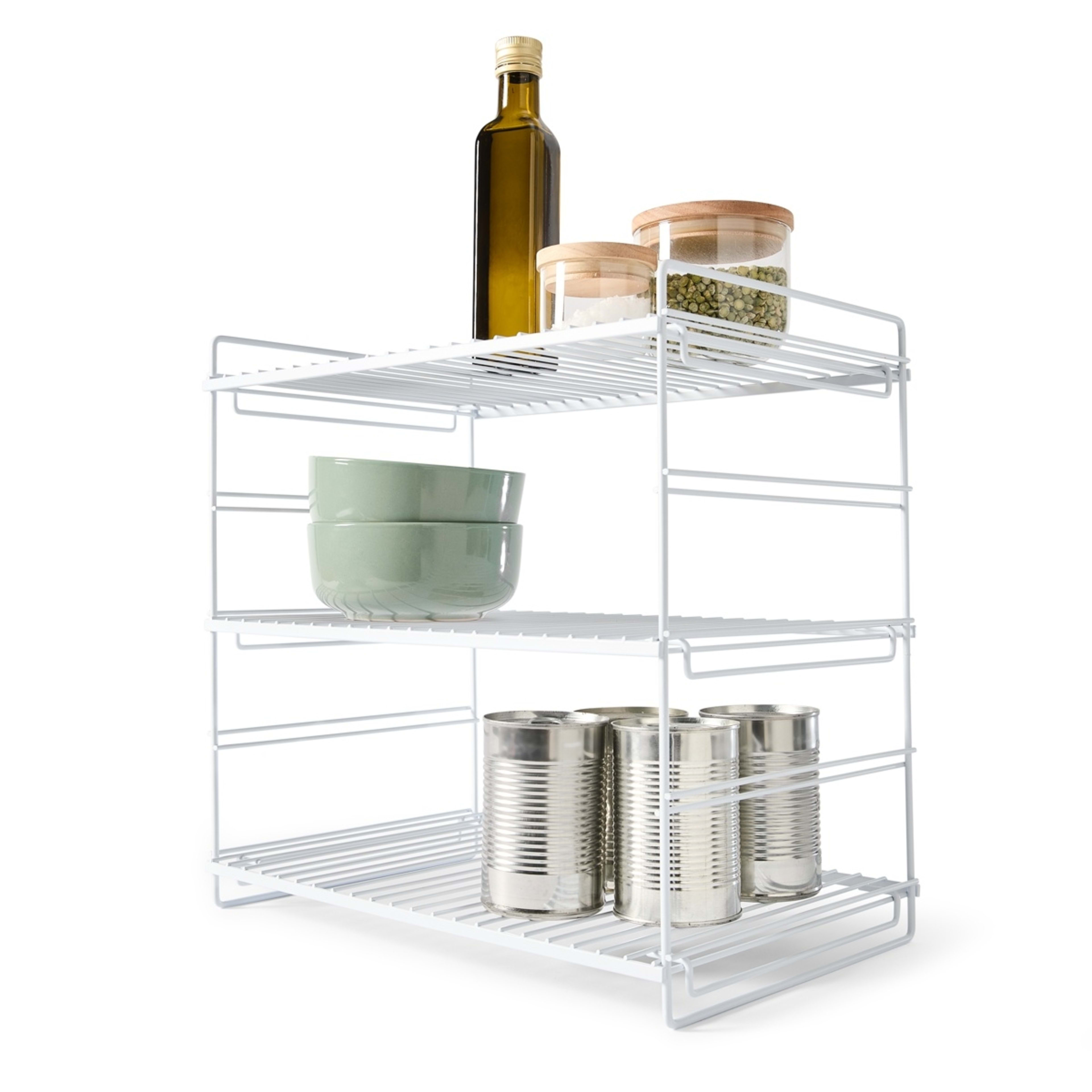 1 White Wire 3 Tier Shelf, 1 of 7