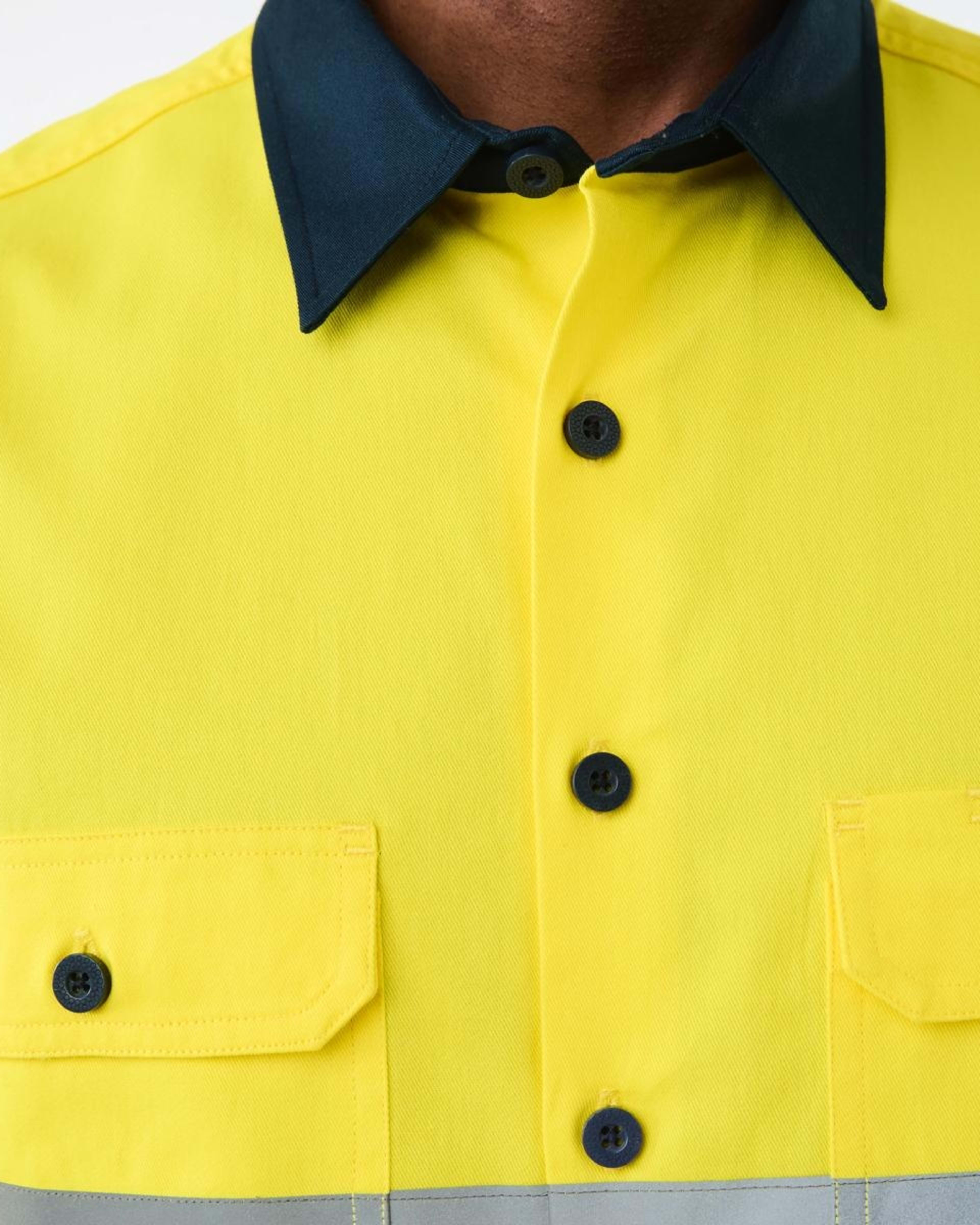 4 Workwear Hi-Visibility Long Sleeve Reflective Shirt SAFETY YELLOW, 4 of 5