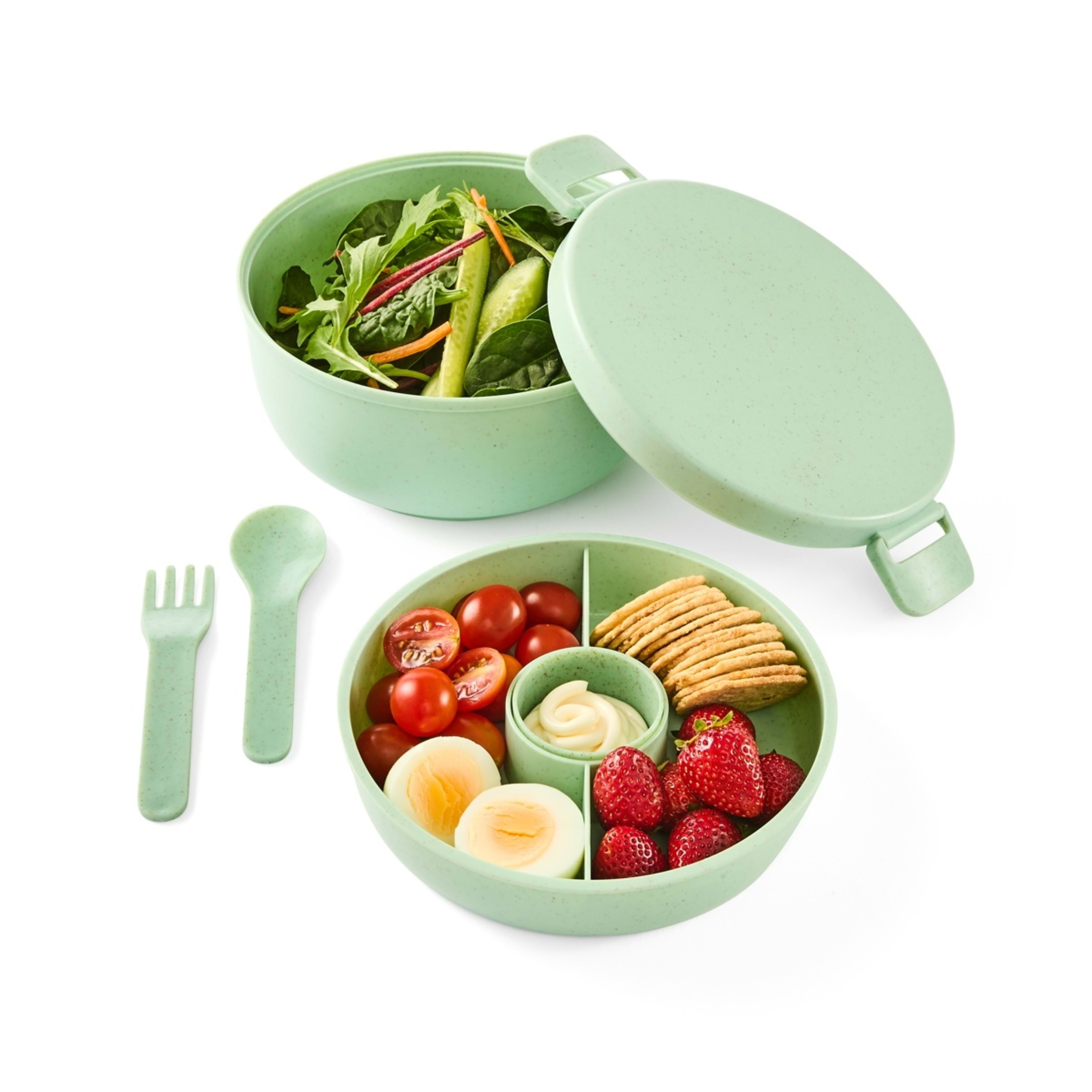 1 Green Wheat Straw Salad Bowl, 1 of 10