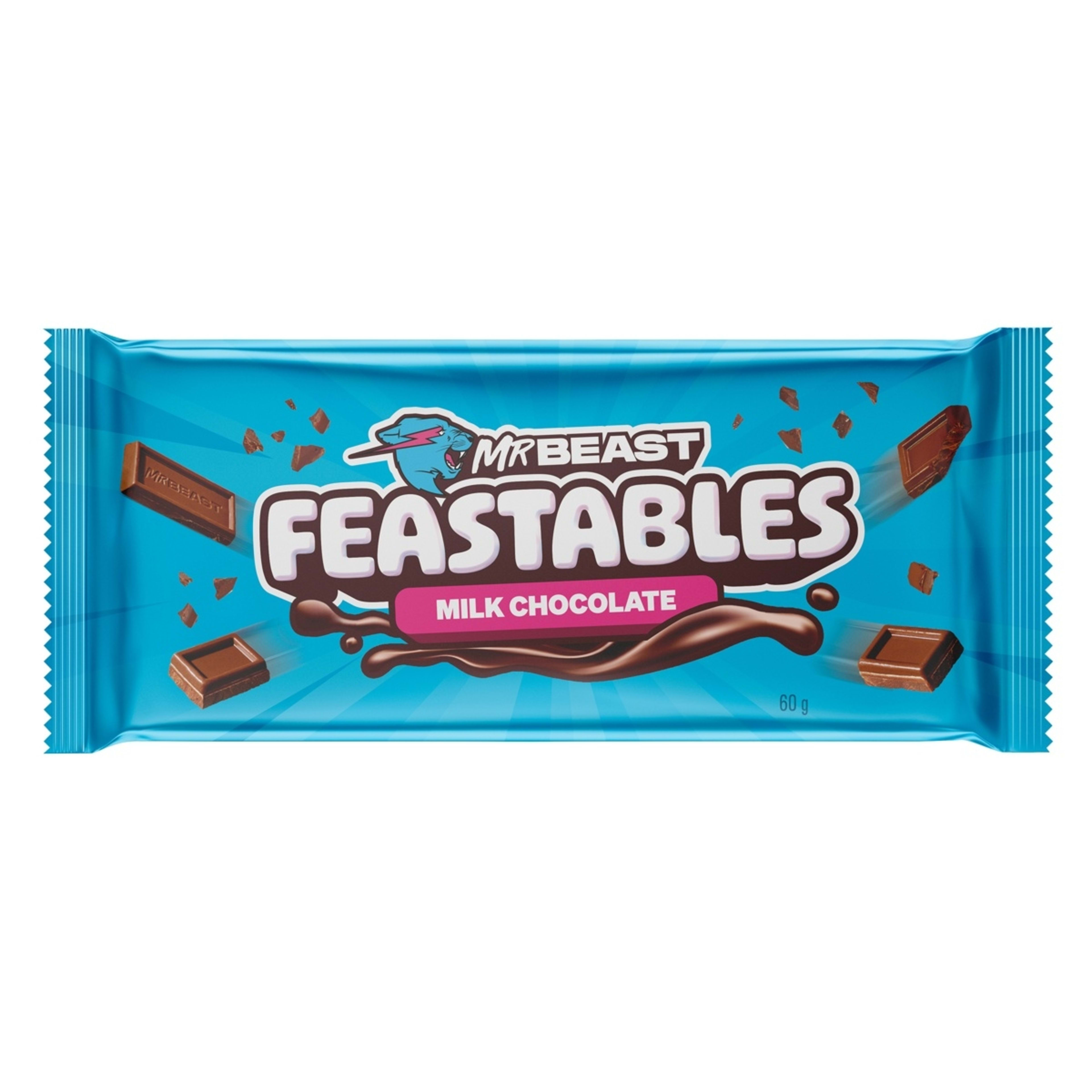 1 Mr Beast Feastables Milk Chocolate Bar 60g