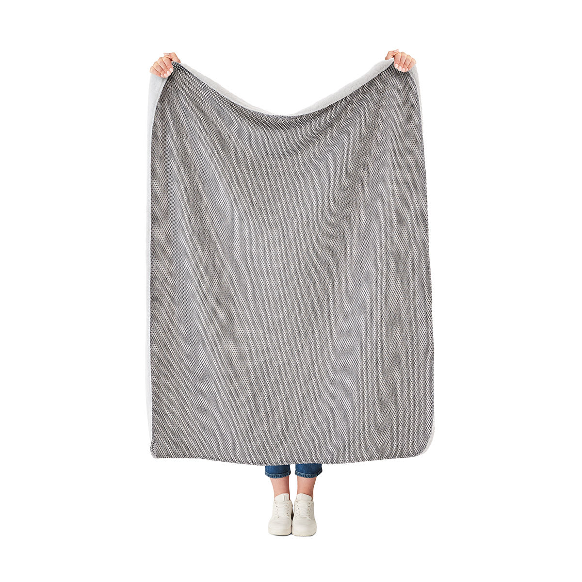 Sherpa Reverse Throw Grey Kmart NZ