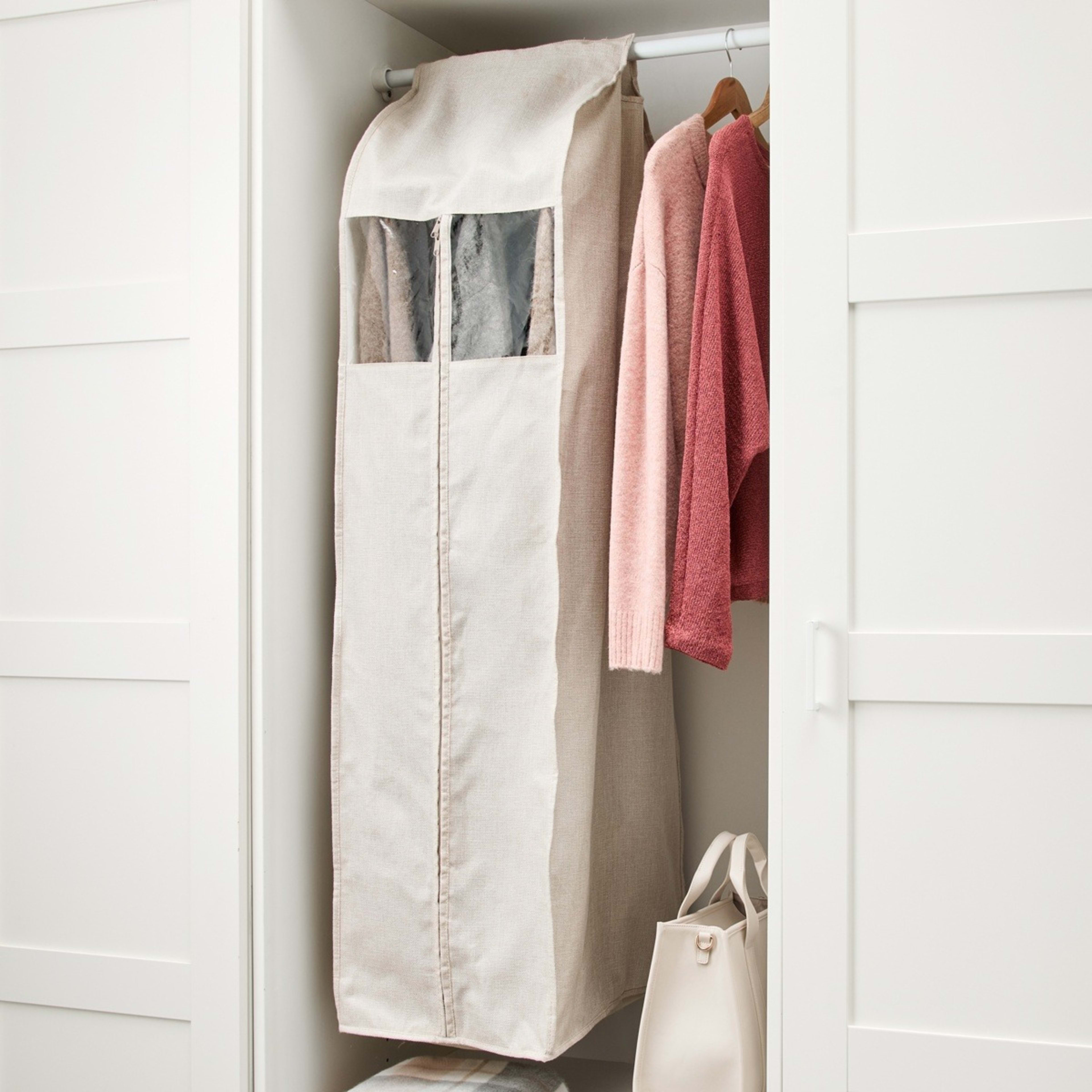 1 Linen Look Garment Bag with Window