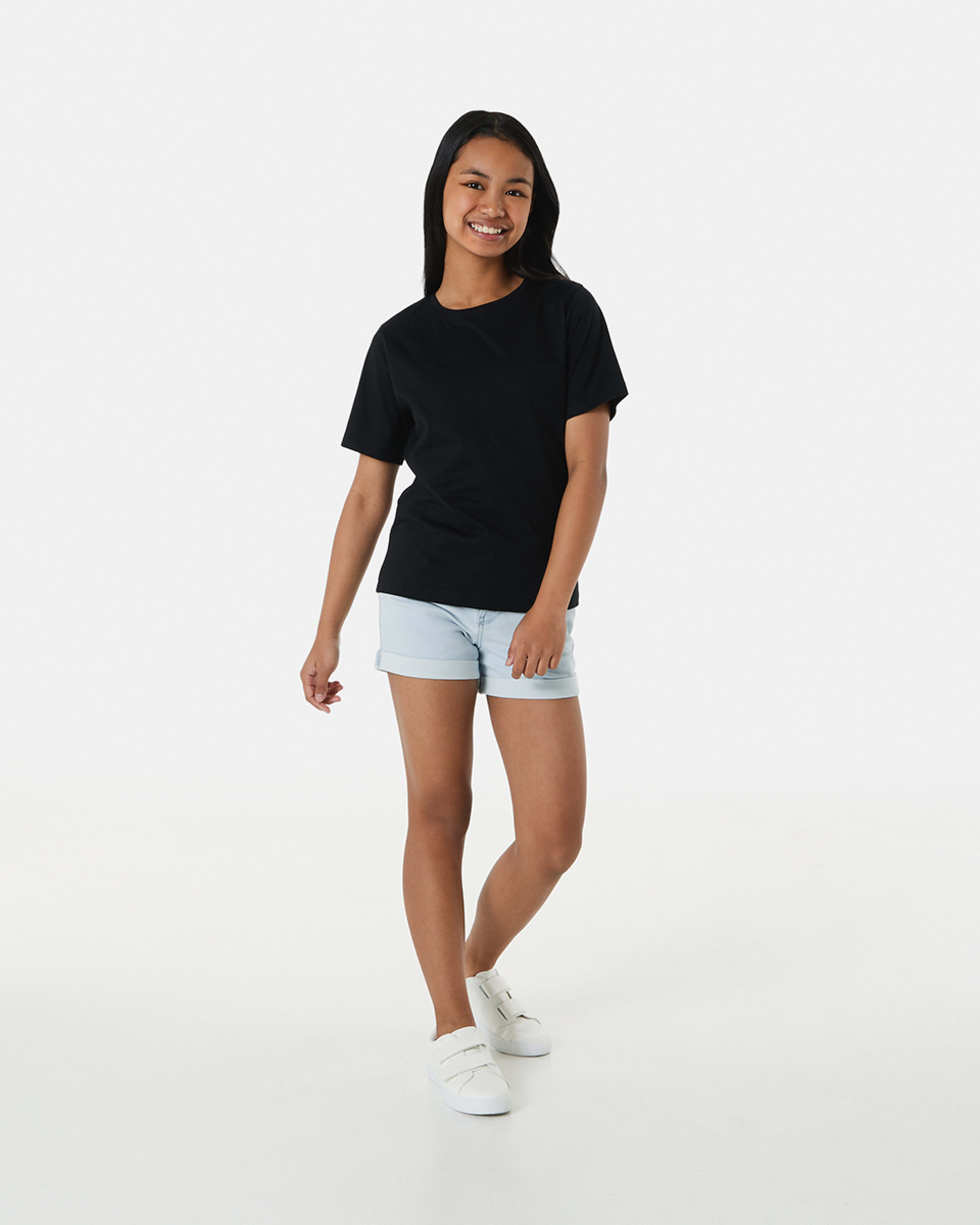 5 Short Sleeve Plain T-shirt BLACK, 5 of 8