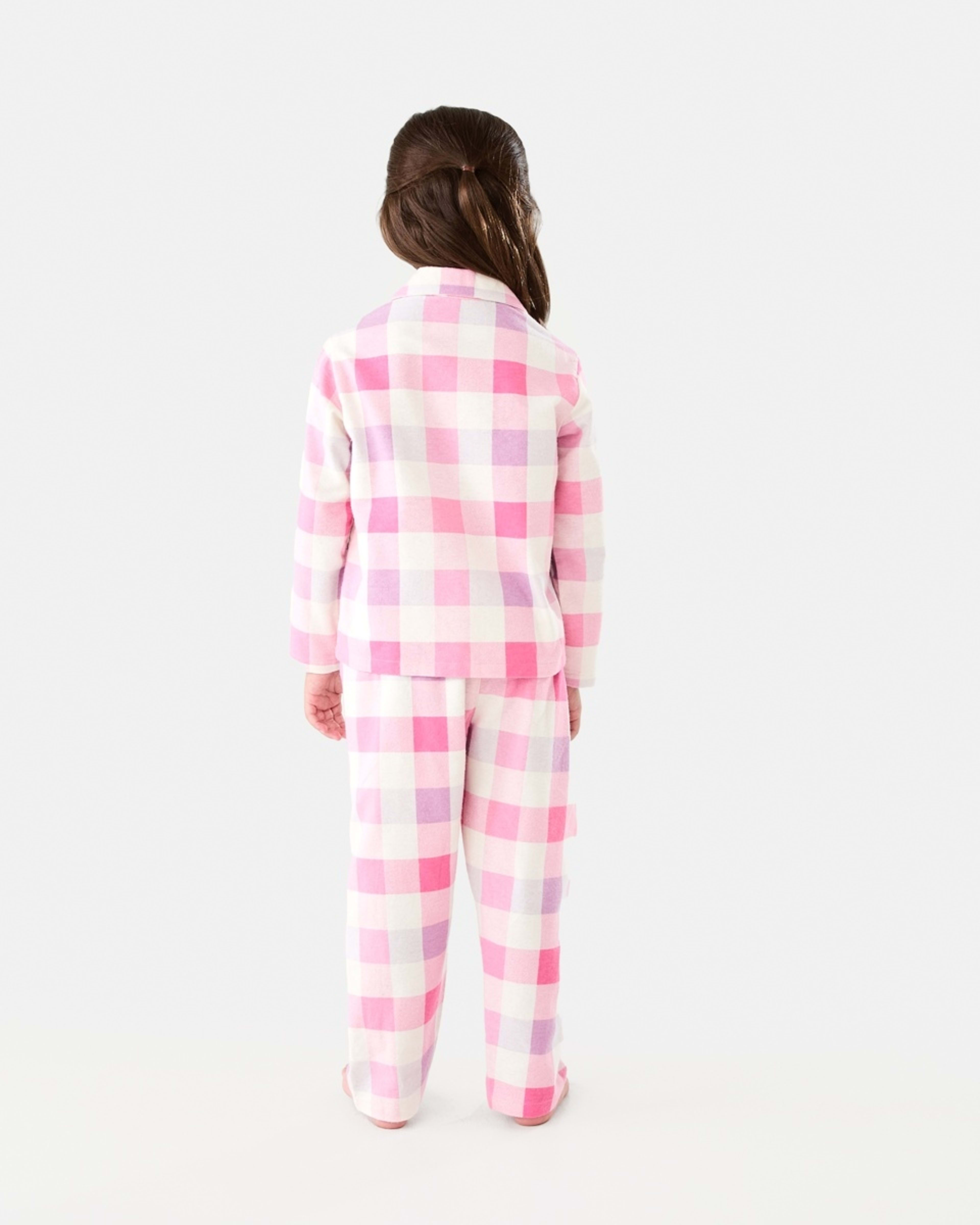 2 Flannelette Pyjama Set Pnk Check2, 2 of 9