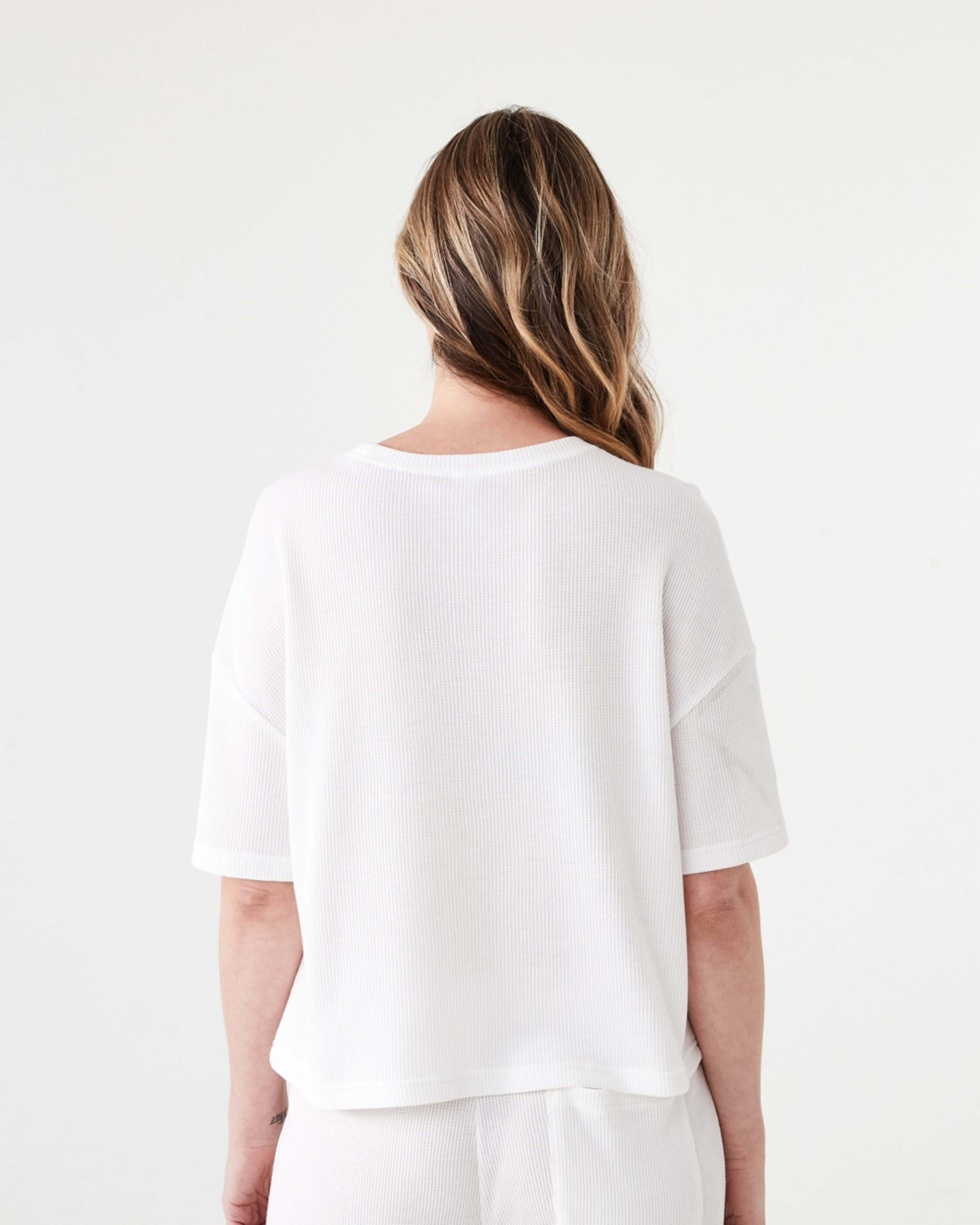 3 Waffle Boxy T-shirt WHISPER WHITE, 3 of 6