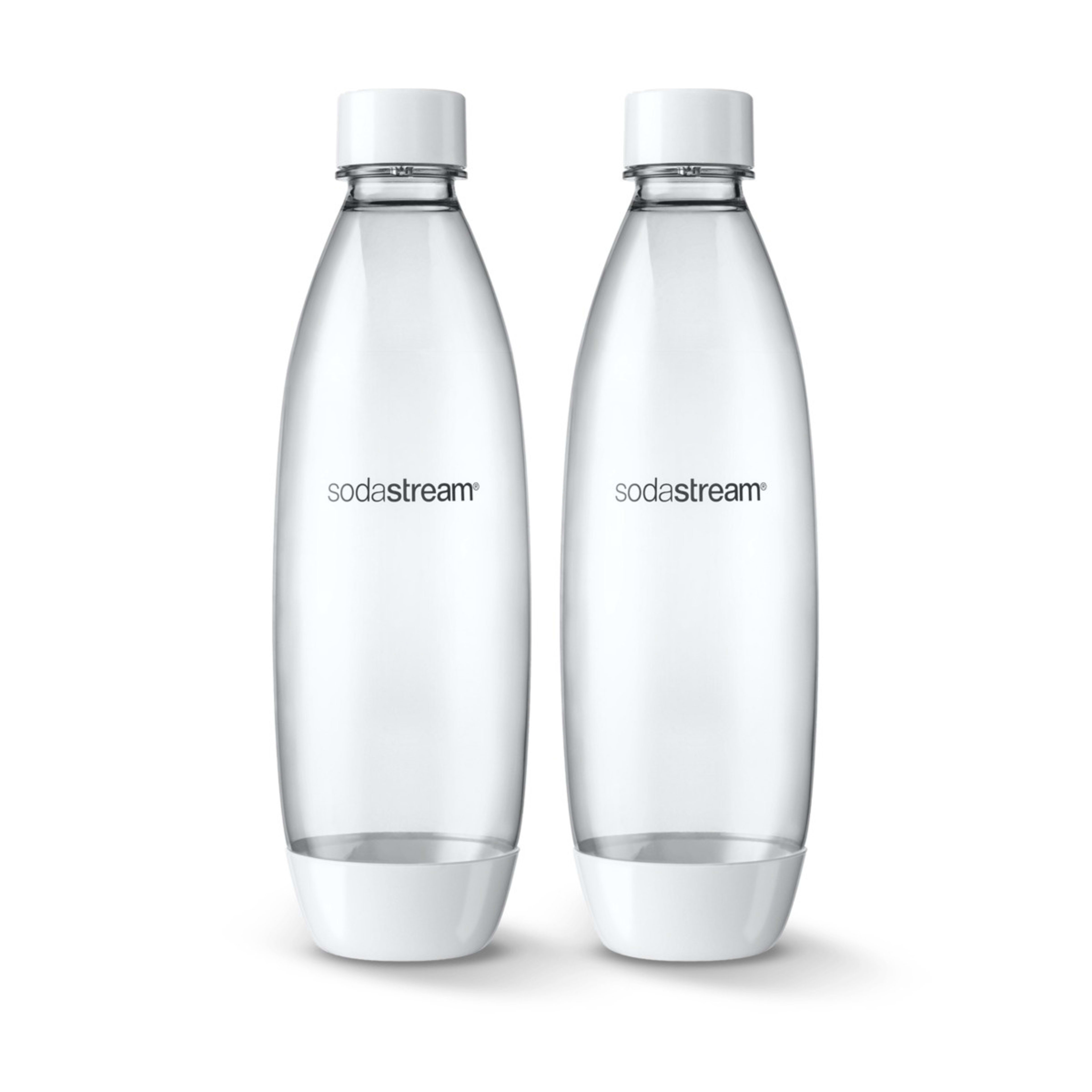 1 2 Pack 1L SodaStream White Fuse Bottles