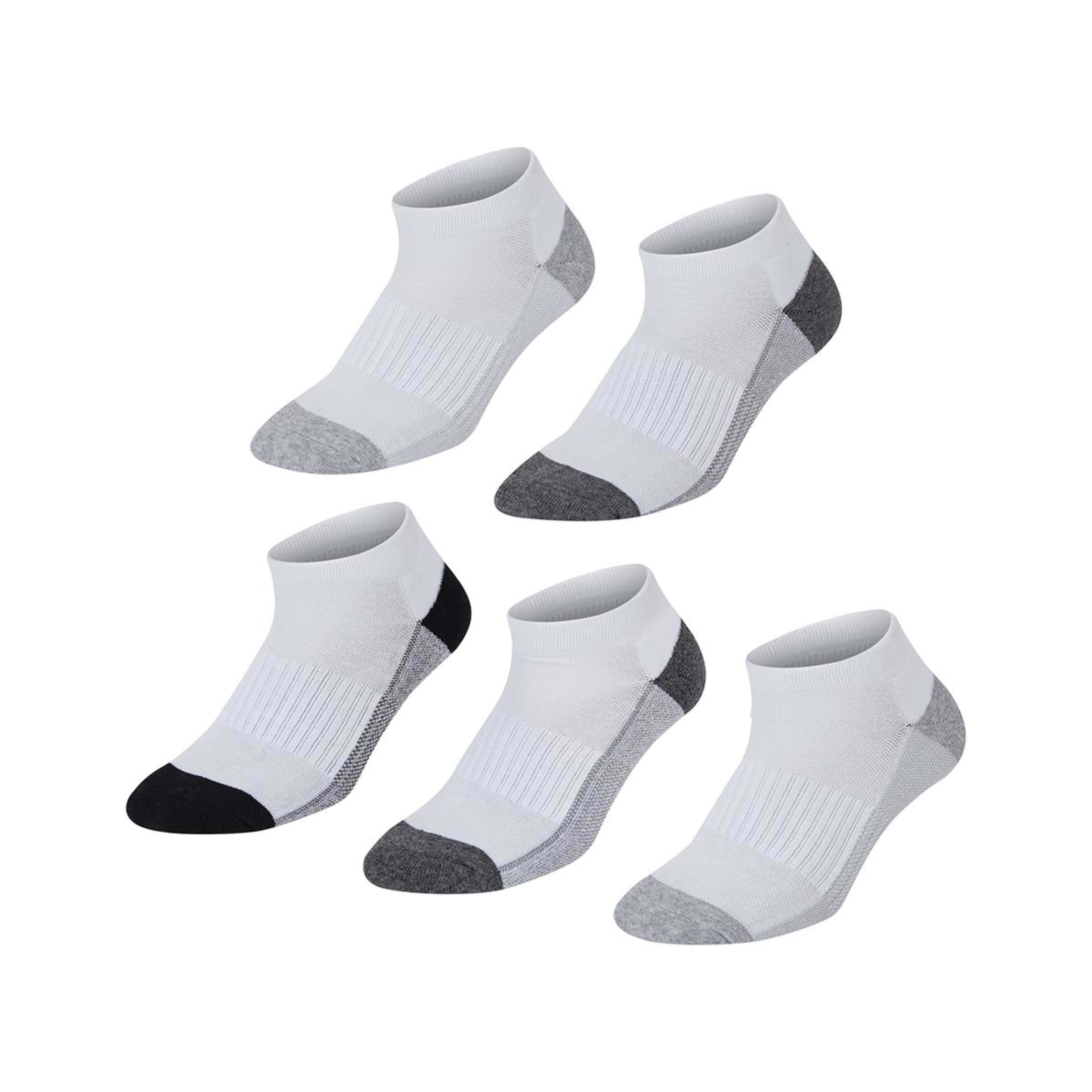 1 Active 5 Pack Low Cut Tough Sports Socks White, 1 of 3