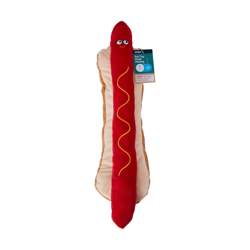 Pet Toy Plush Hotdog Kmart