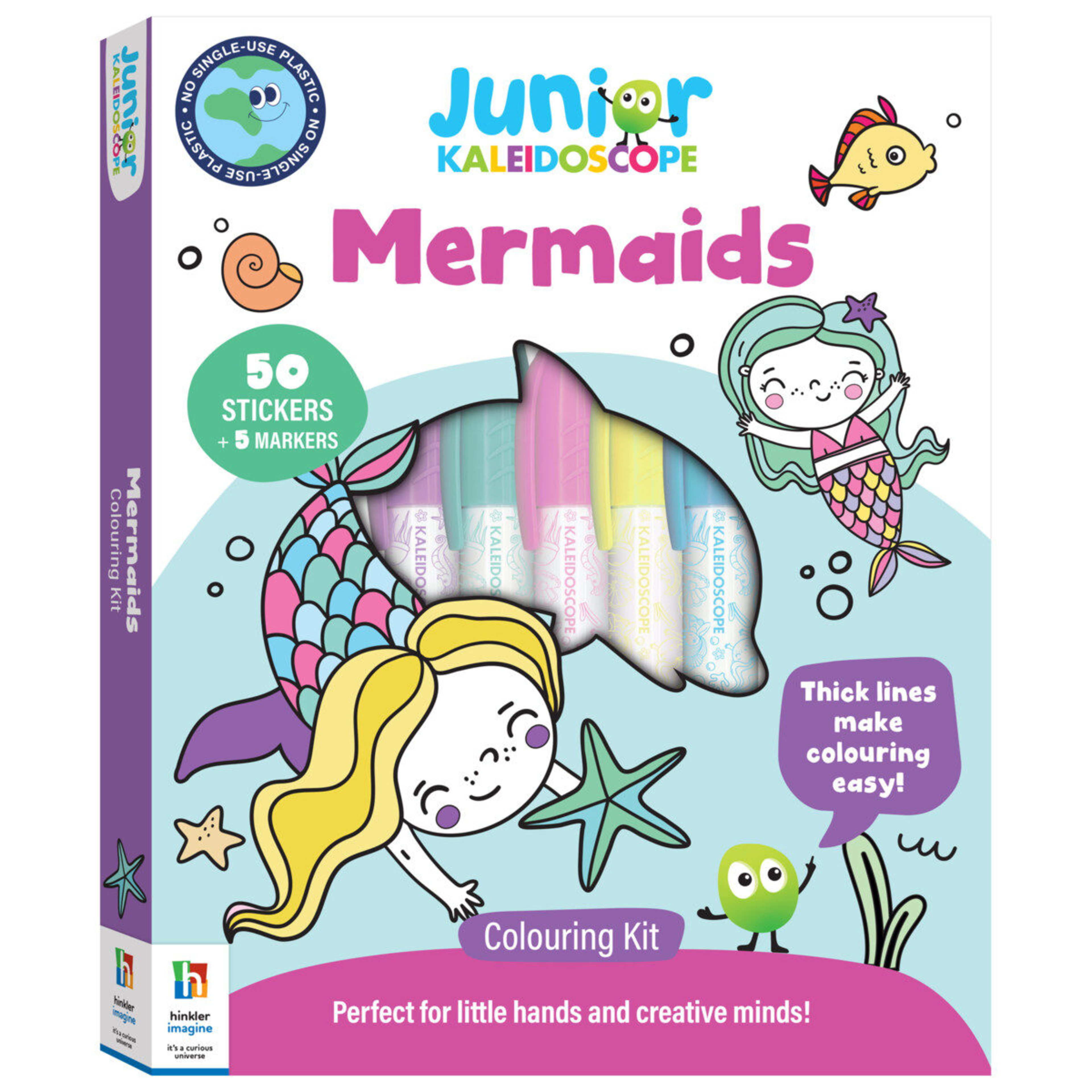 1 Junior Kaleidoscope Mermaids Colouring Kit - Book