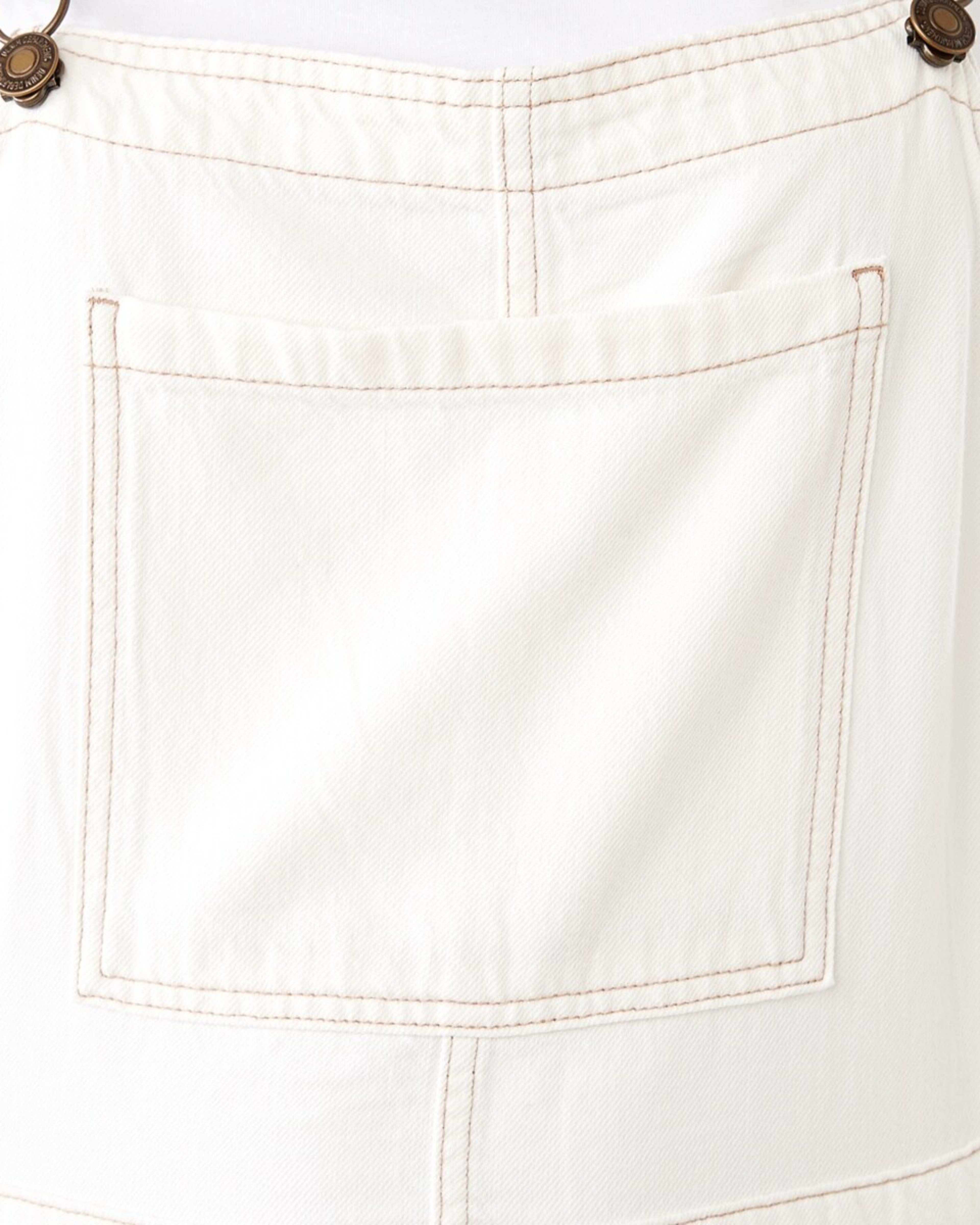 7 Denim Shortalls Ecru, 7 of 9