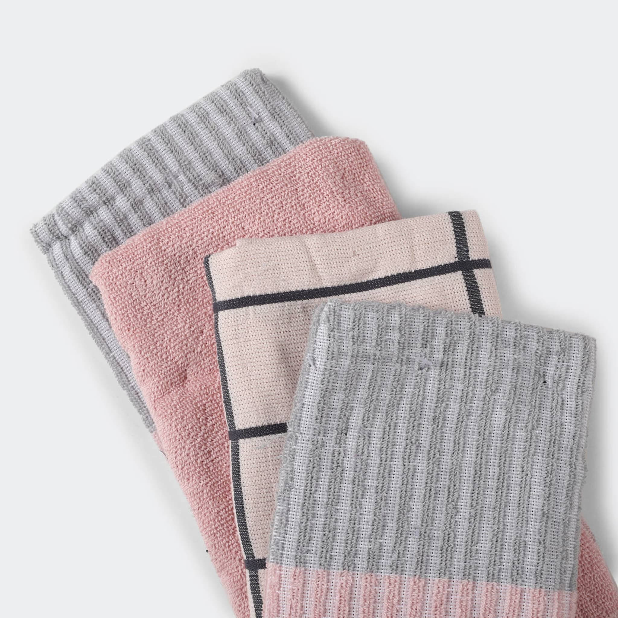 4 Pack Lotus Linear Terry Tea Towels Kmart