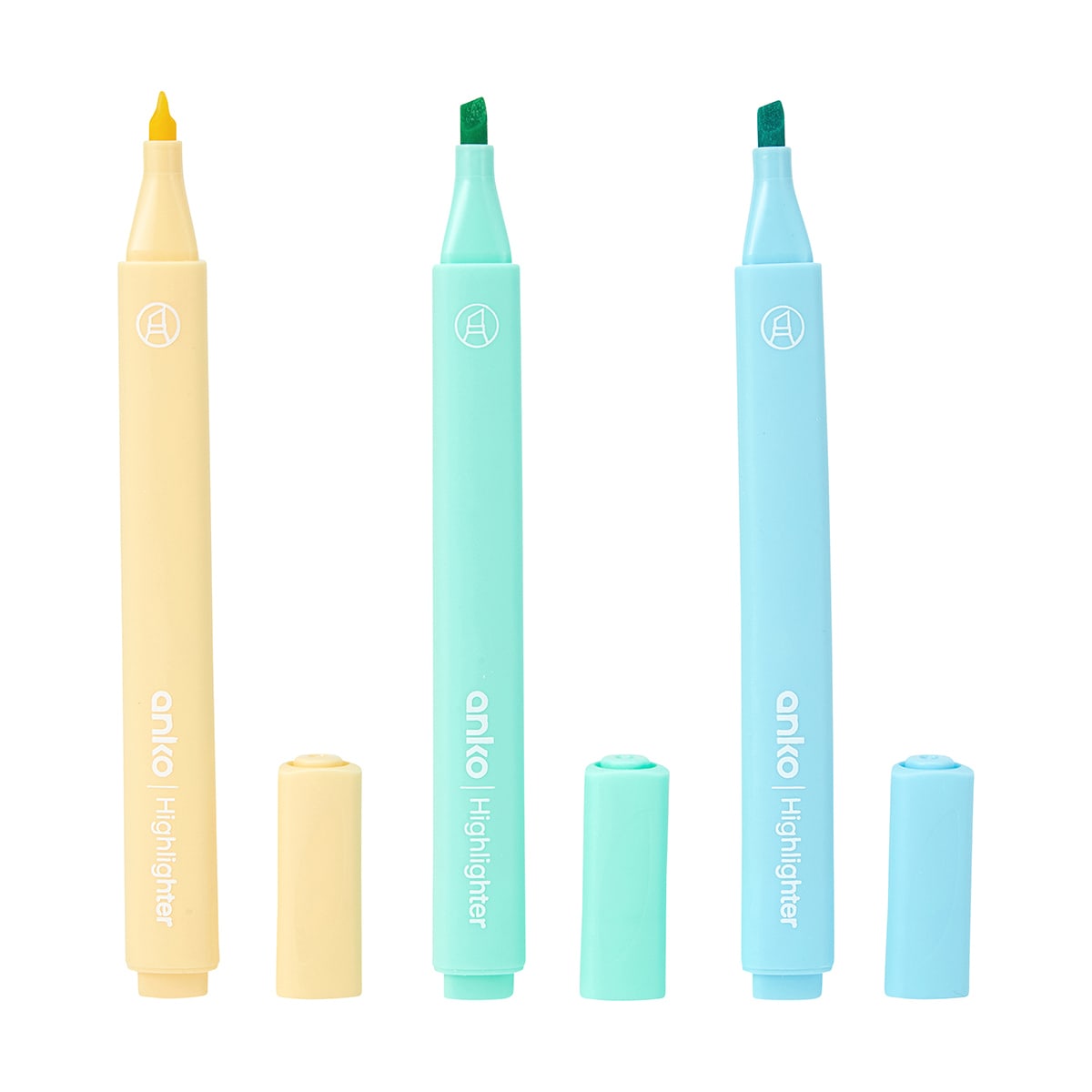 6 Pack Slim Pastel Highlighters Kmart