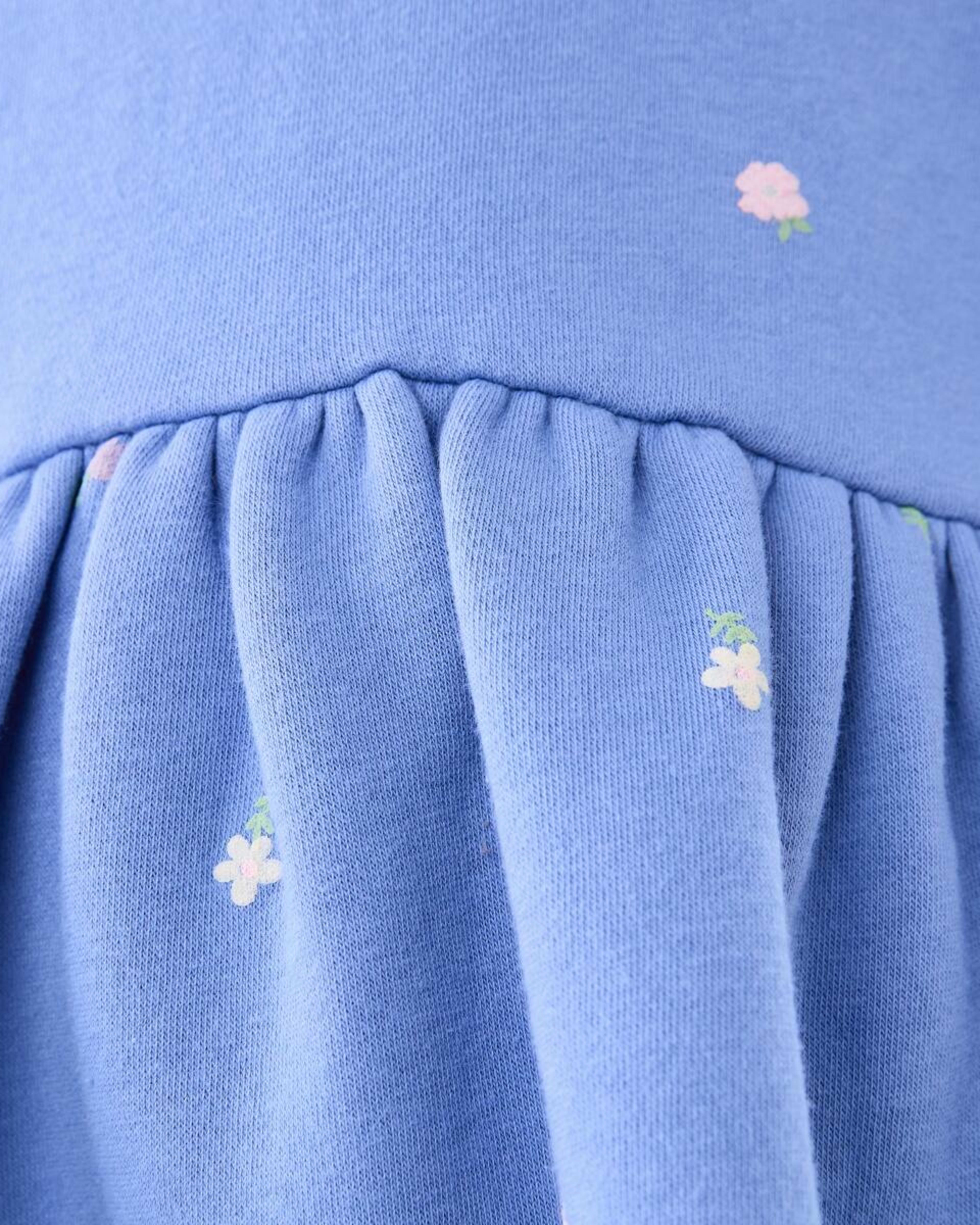 4 Puff Print Fleece Dress Floral, 4 of 9