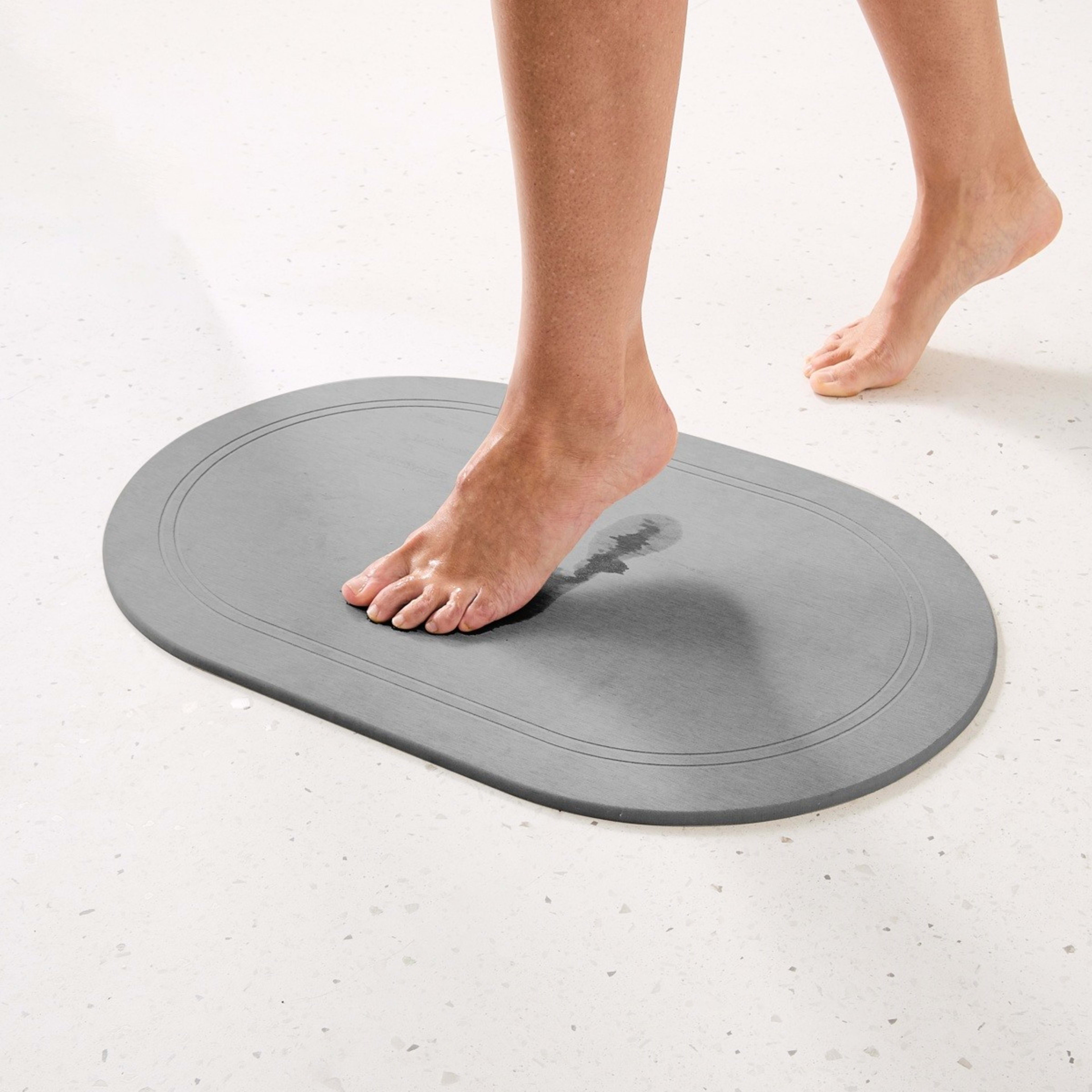 1 Stone Dry Bathmat and Tray Set