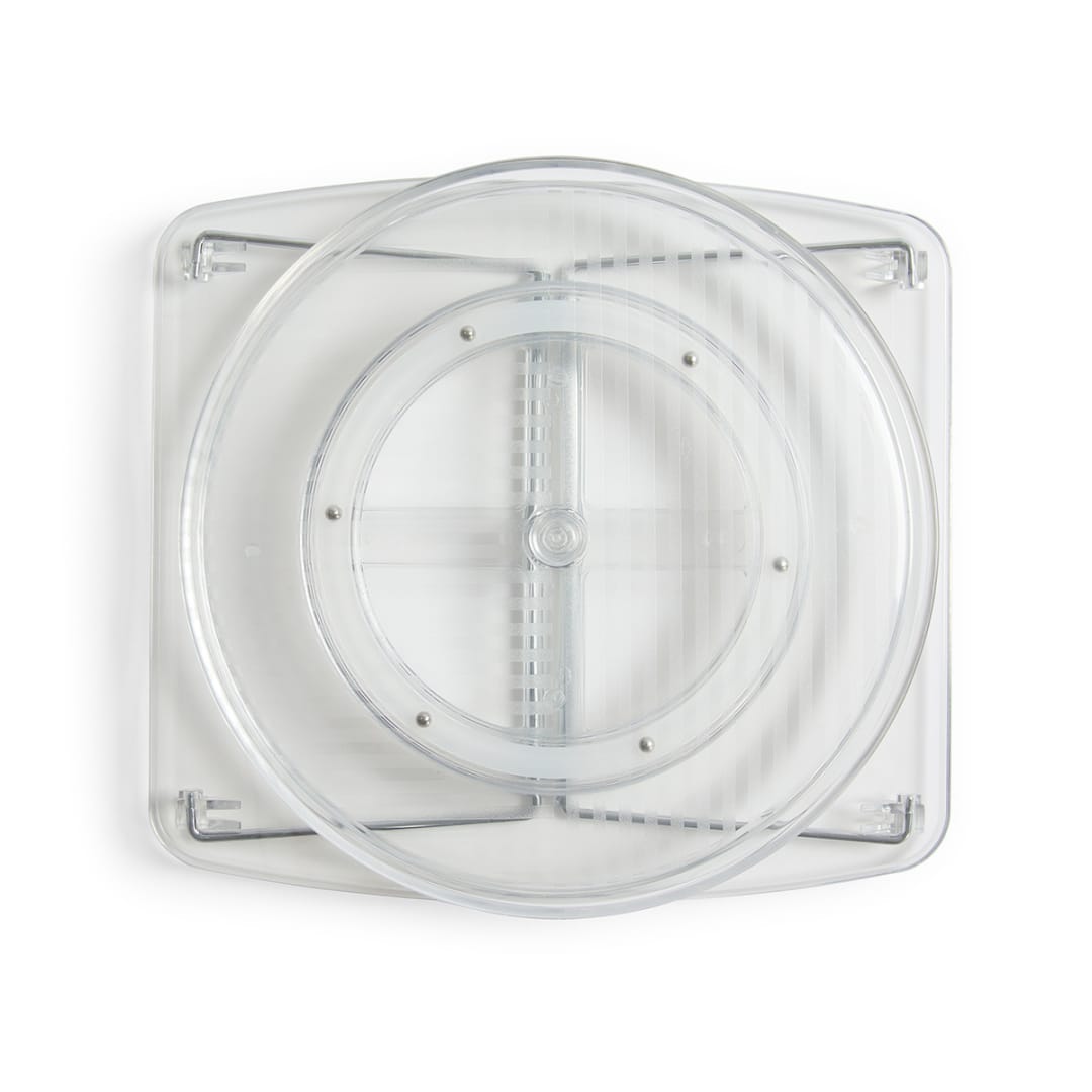Clear Turntable with Foldable Shelf Kmart