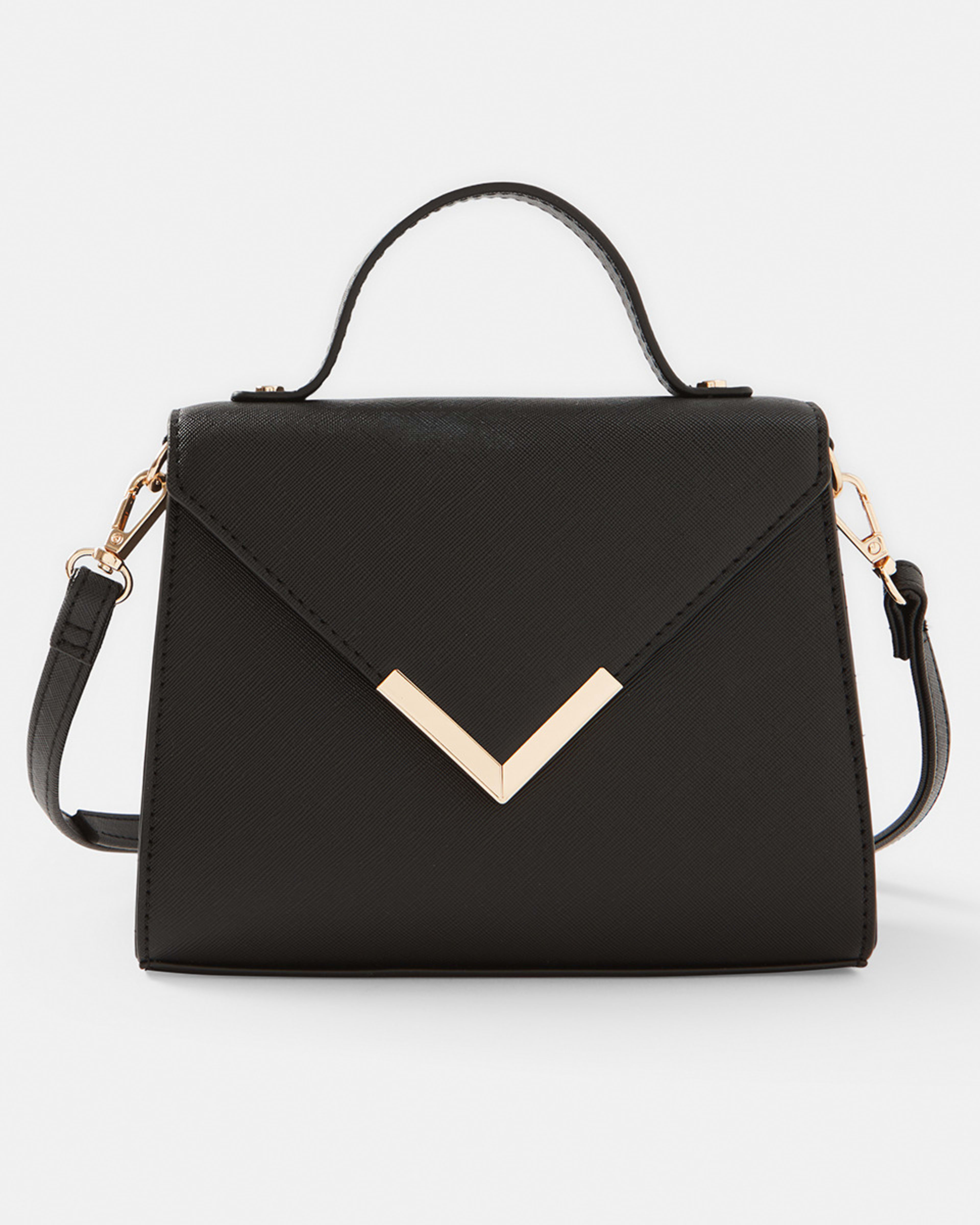 1 Dressy Flap Crossbody Bag Black