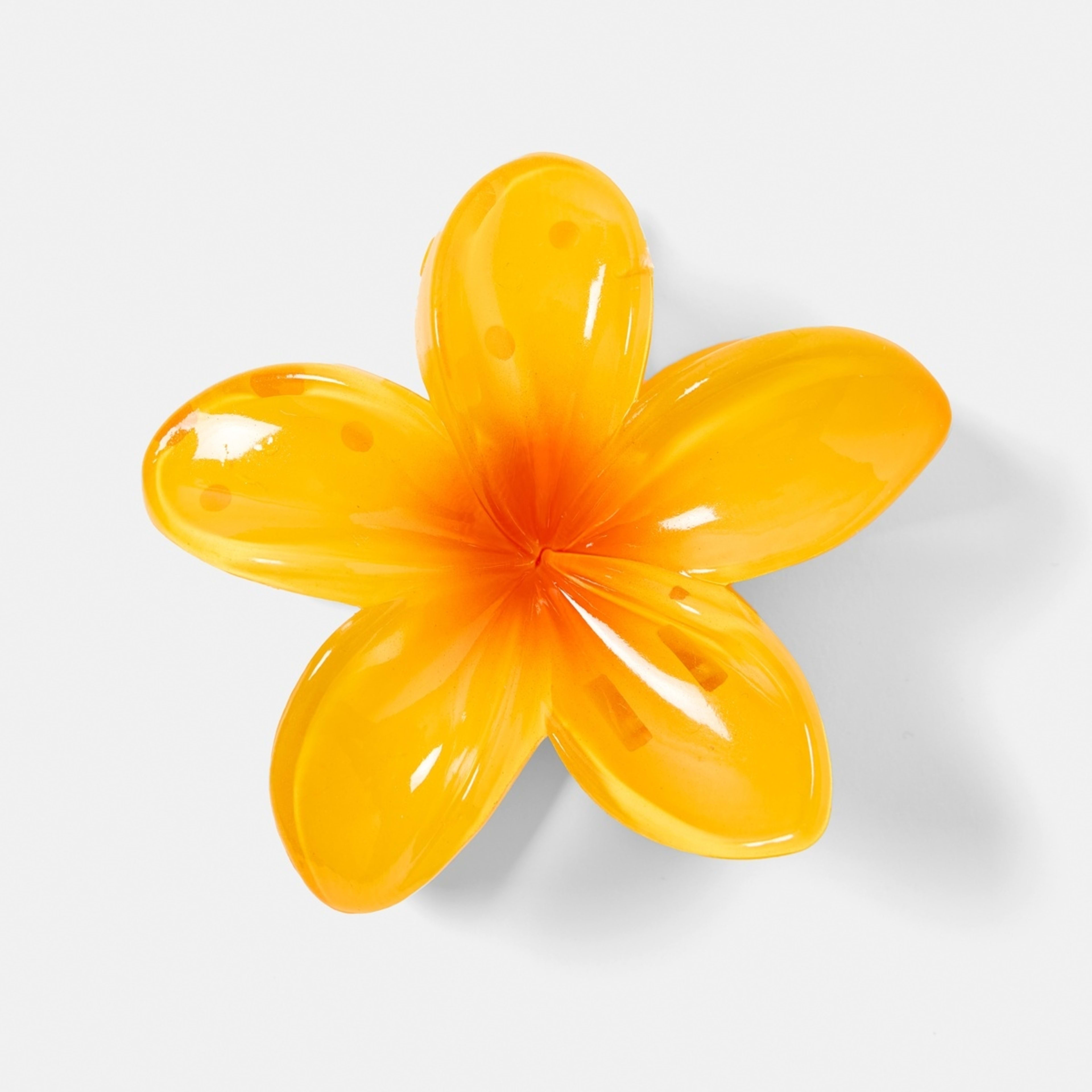 1 Orange Frangipani Claw Hair Clip