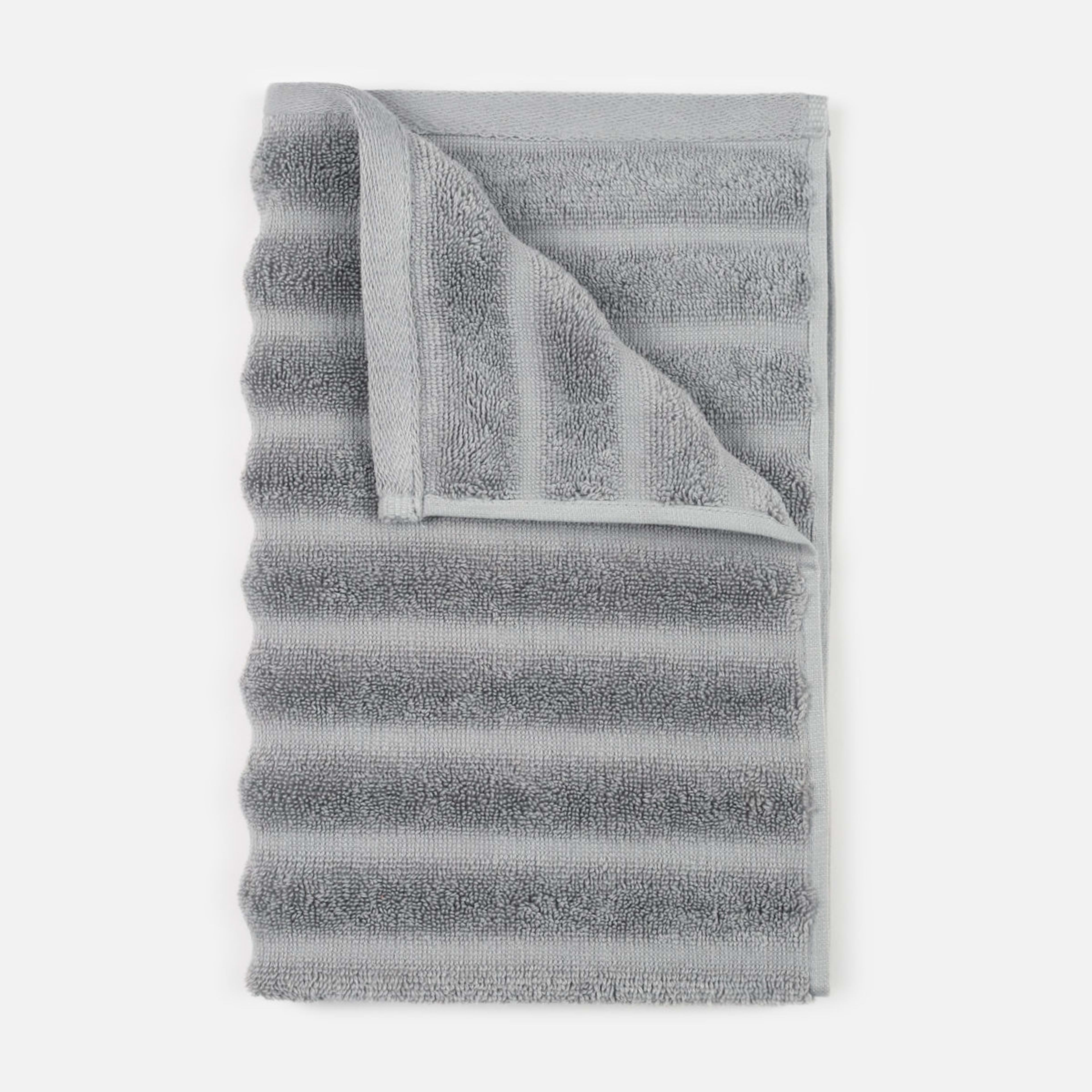 Thick Ribbed Australian Cotton Hand Towel Silver Kmart