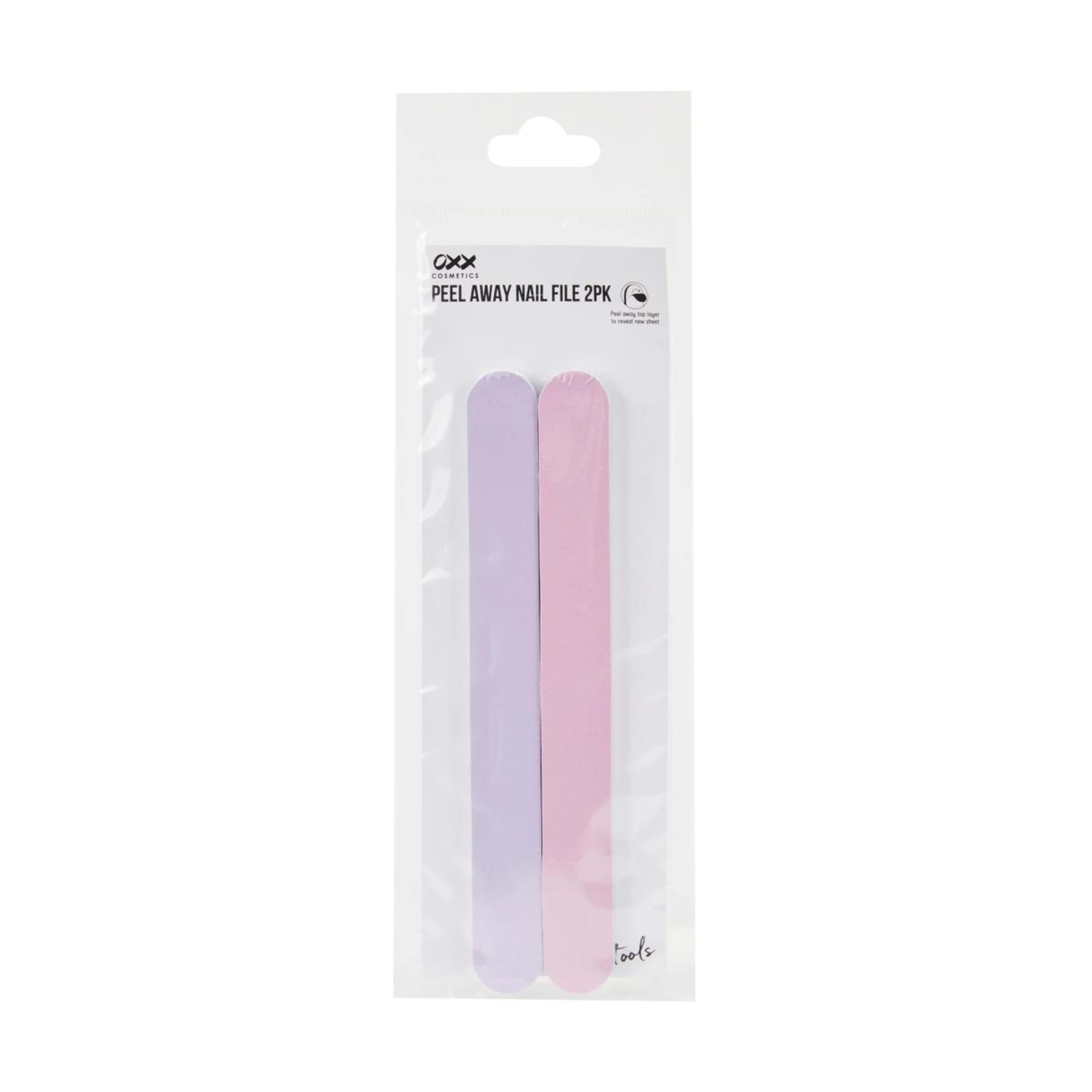 1 OXX Cosmetics 2 Pack Peel Away Nail File - Purple and Pink, 1 of 3