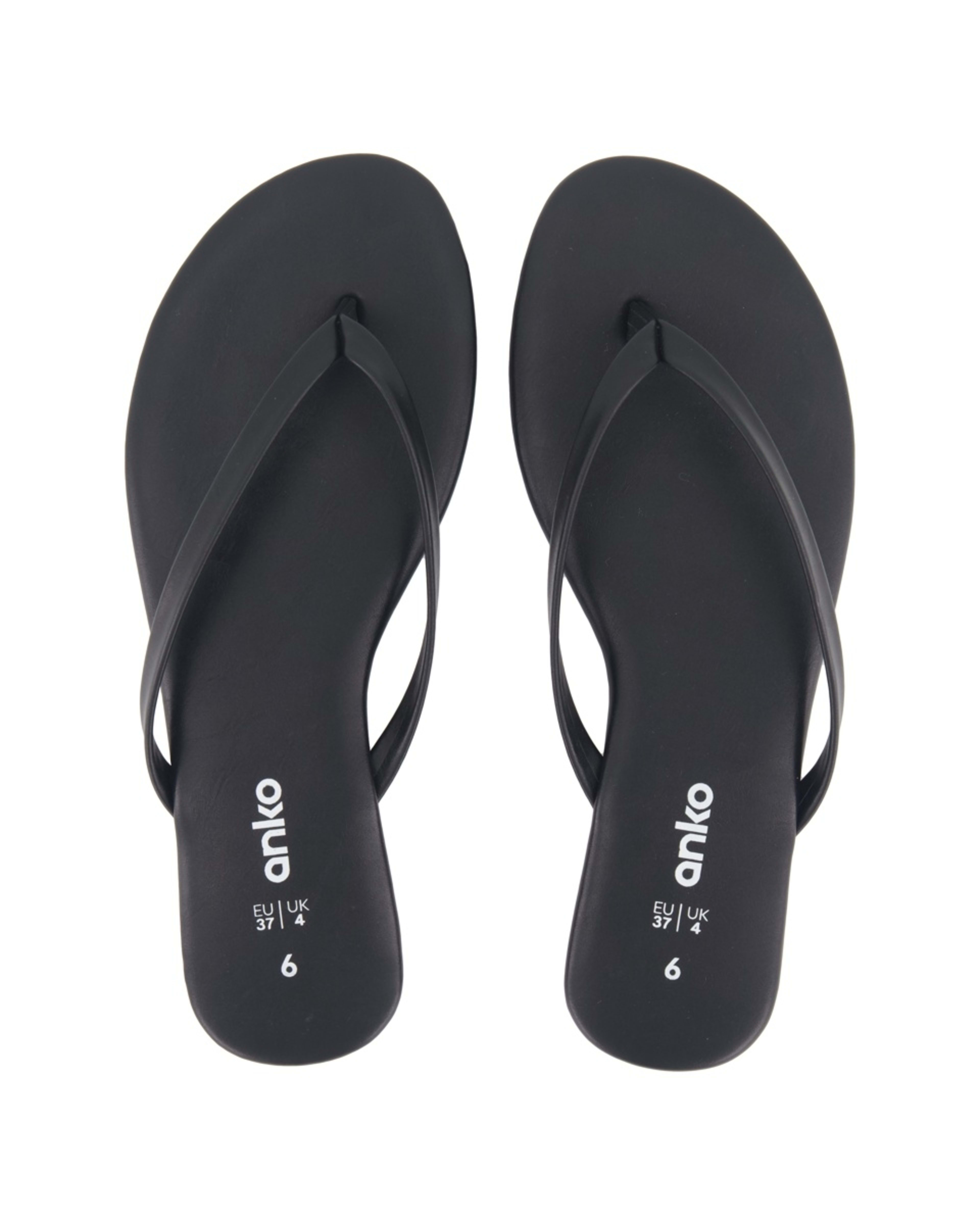 2 Toe Post Thongs BLACK, 2 of 3
