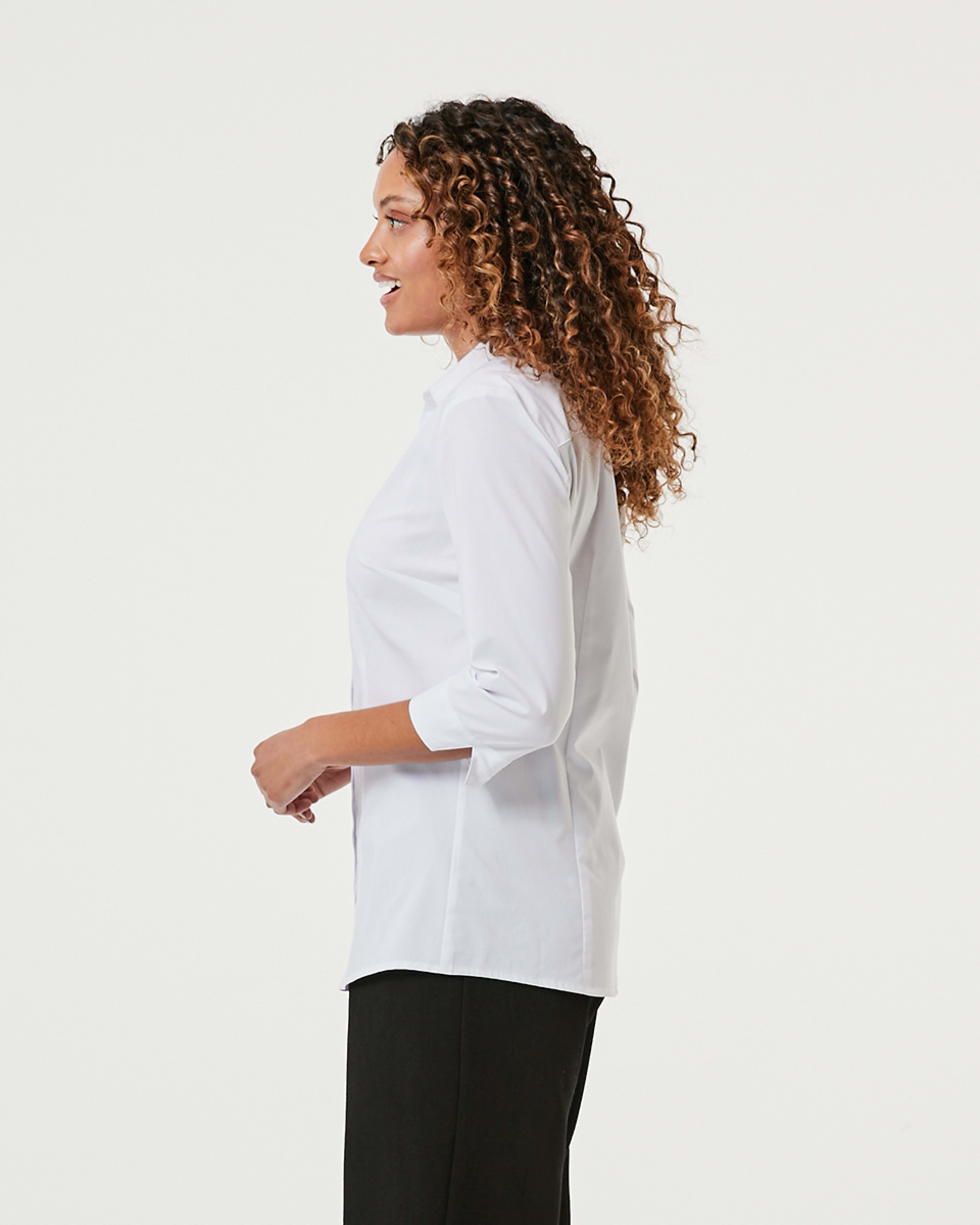 3 3/4 Sleeve Work Shirt White, 3 of 6