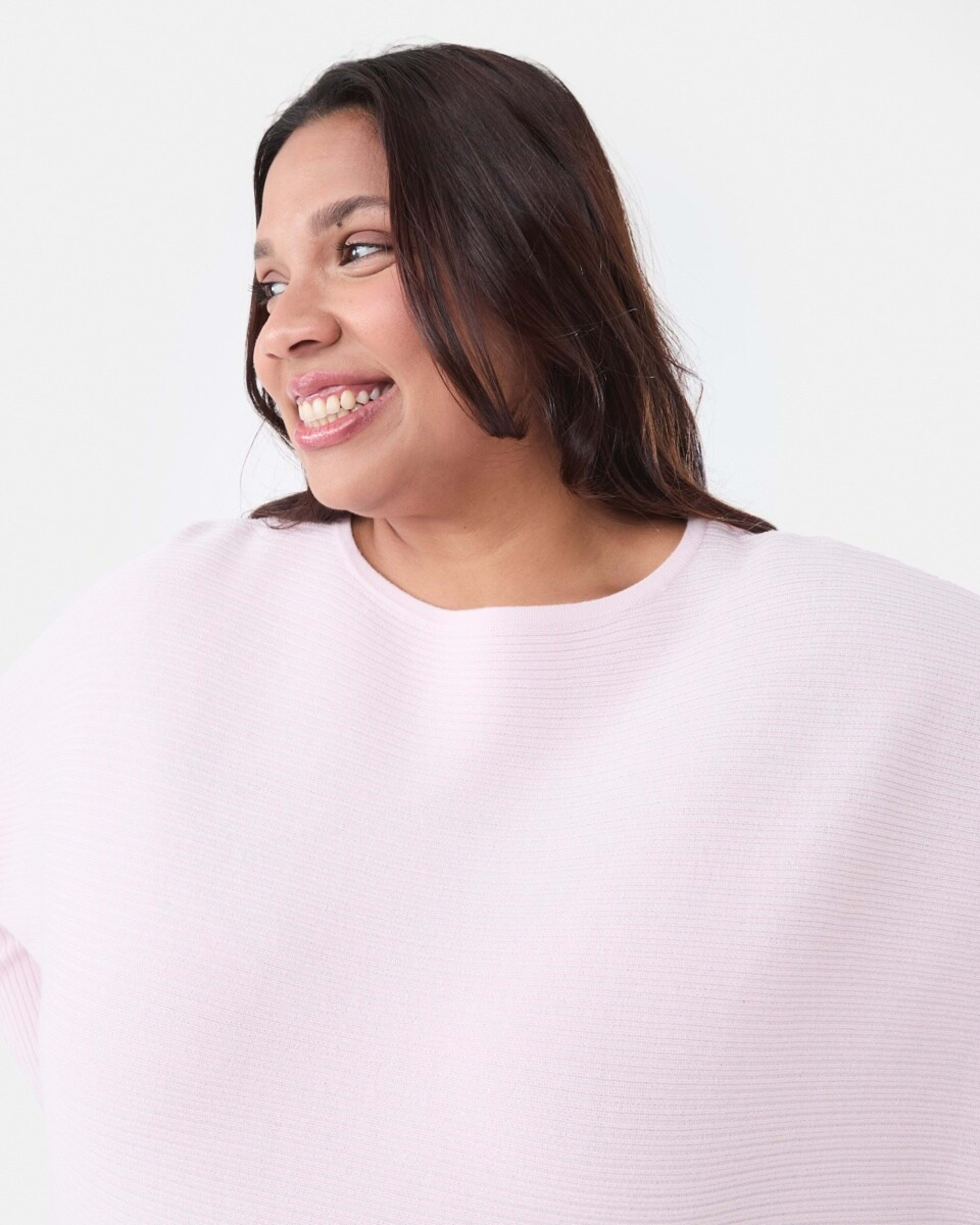 4 Curve Long Sleeve Batwing Jumper SOFT BLOSSOM, 4 of 5