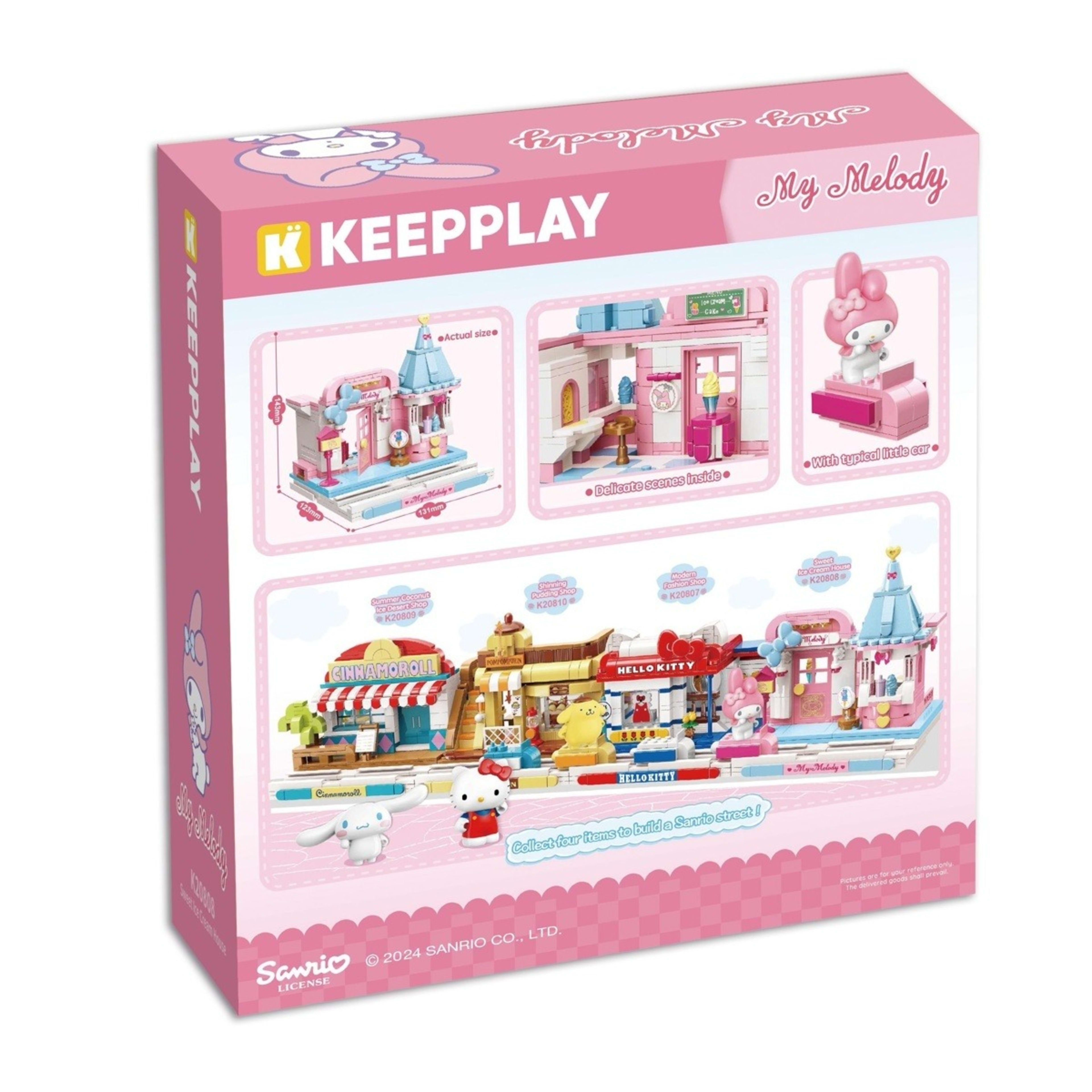 6 348 Piece Keepplay Hello Kitty My Melody Sweet Ice Cream House Playset, 6 of 6