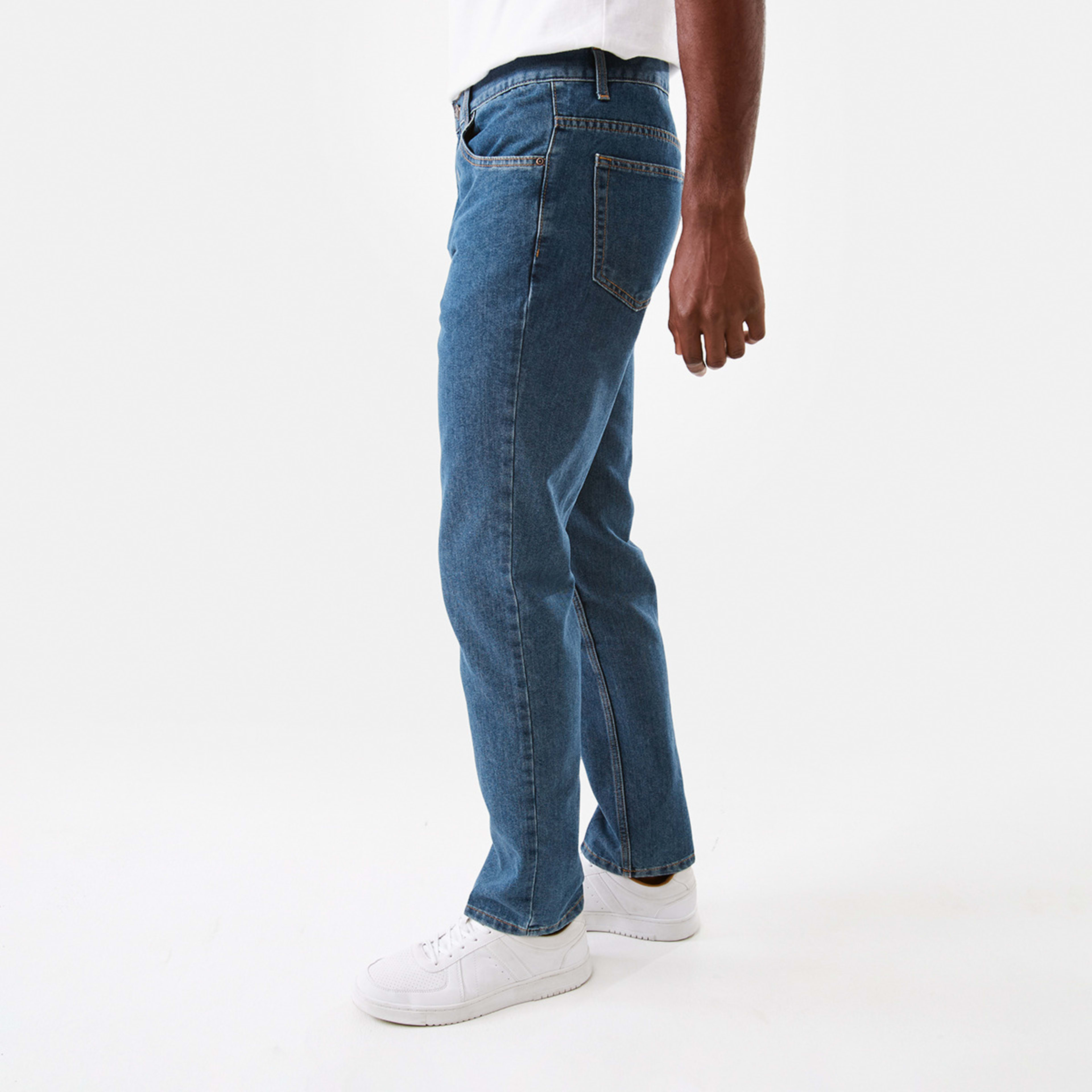 2 Regular Straight Fit Jeans Indigo Wash, 2 of 7