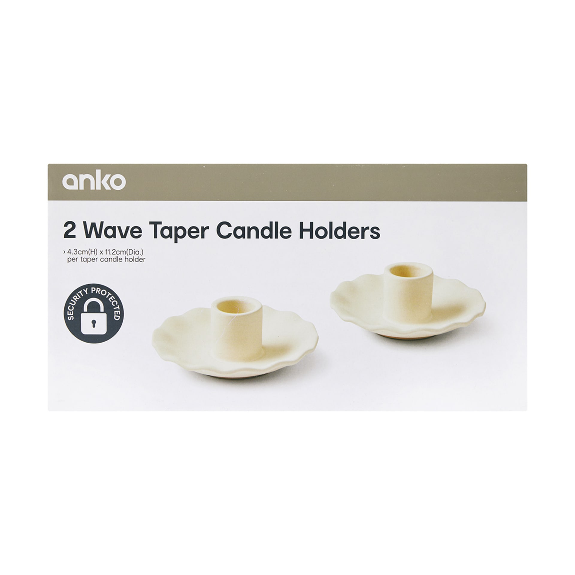 2 Wave Taper Candle Holders Kmart